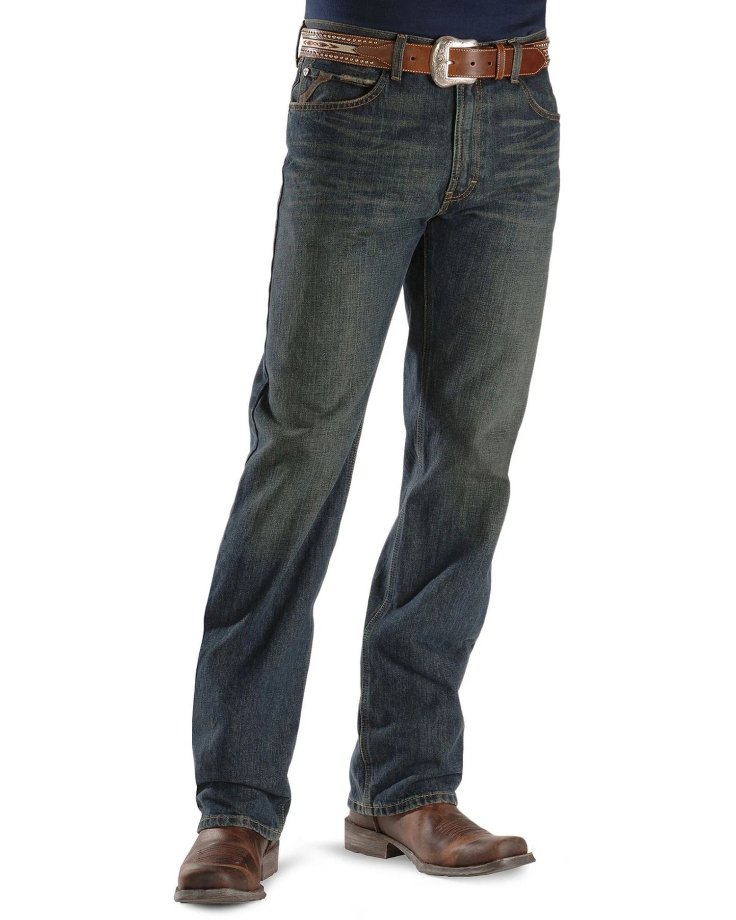 Ariat Men's M2 Swagger Medium Wash Relaxed Fit Bootcut Jeans - Image 2
