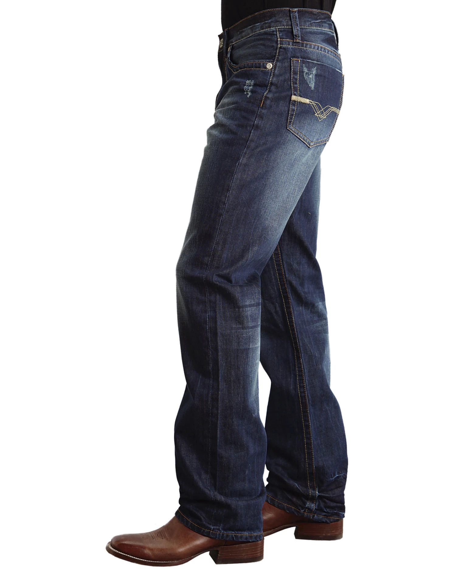 Stetson Modern Fit "V" Stitched Jeans - Image 2