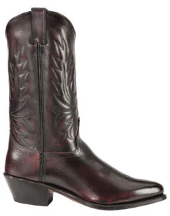 Abilene Black Cherry Polished Cowhide Boots - Medium Toe