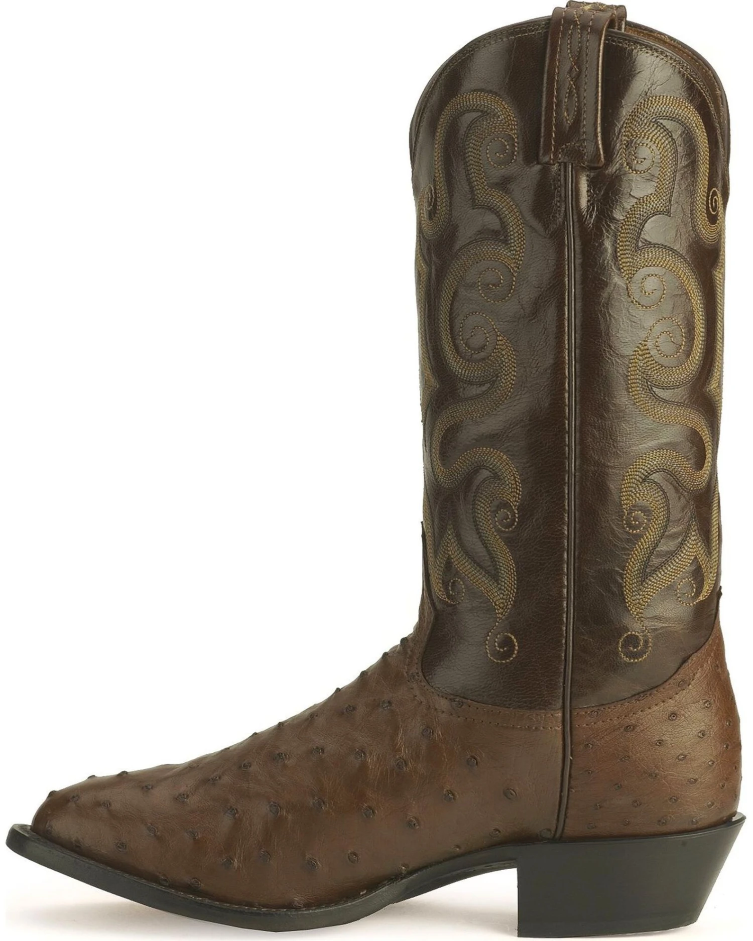 Tony Lama Men's Full Quill Ostrich Western Boots - Medium Toe - Image 5