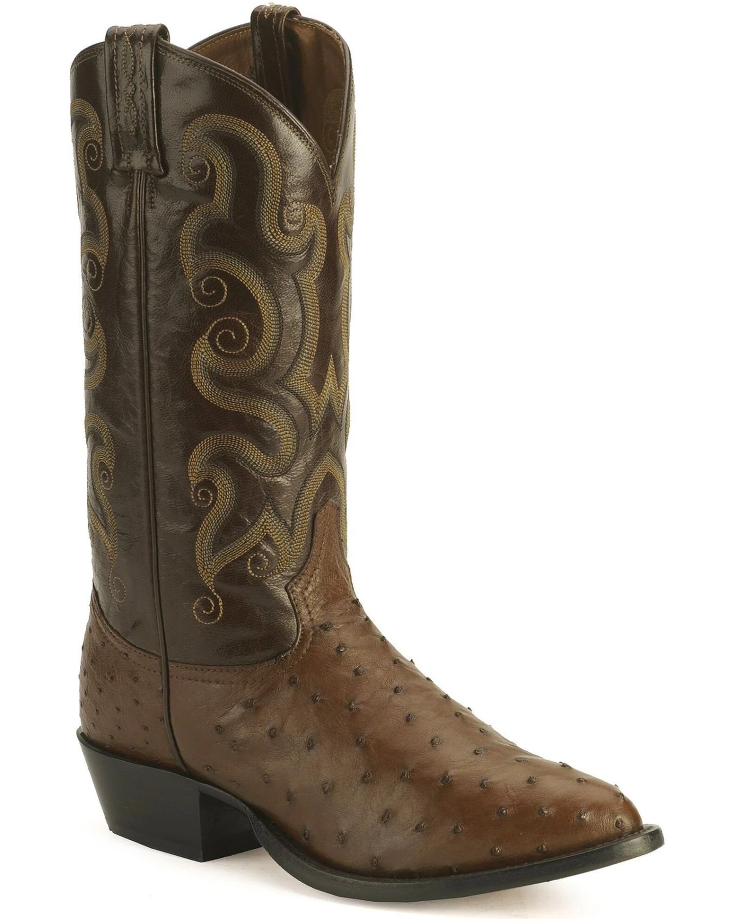 Tony Lama Men's Full Quill Ostrich Western Boots - Medium Toe - Image 4