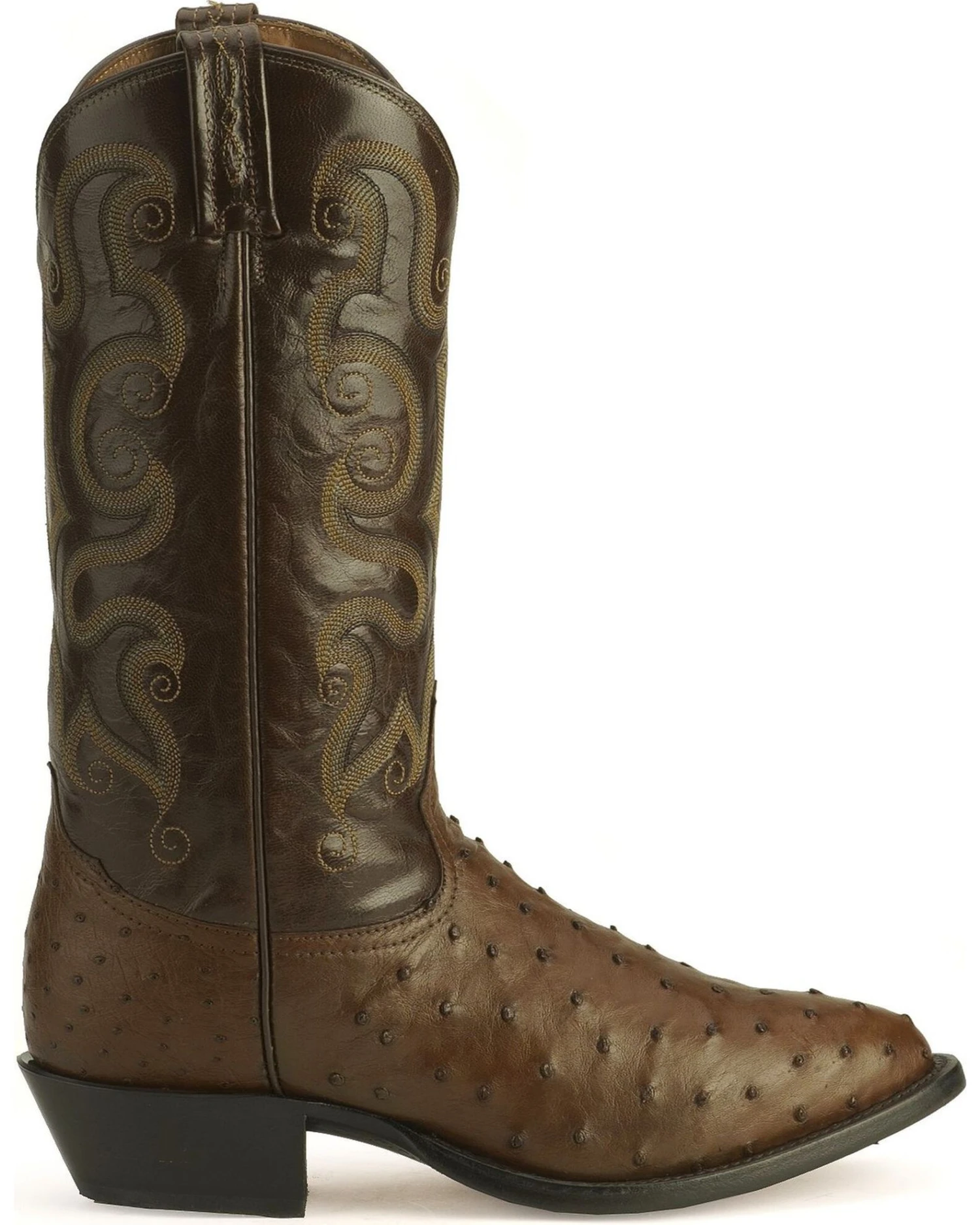 Tony Lama Men's Full Quill Ostrich Western Boots - Medium Toe - Image 2