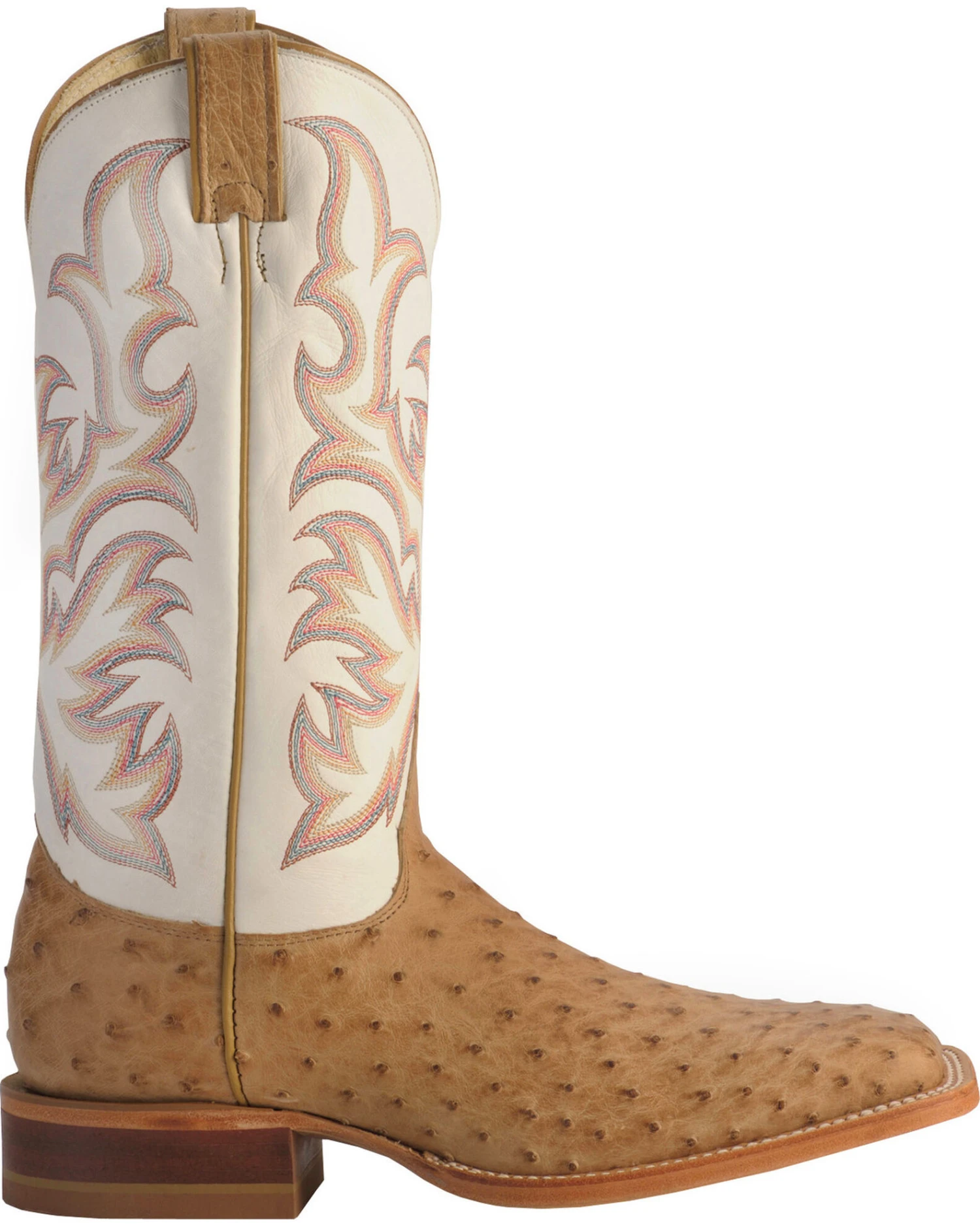 Justin Men's AQHA Full Quill Ostrich Western Boots - Broad Square Toe - Image 7