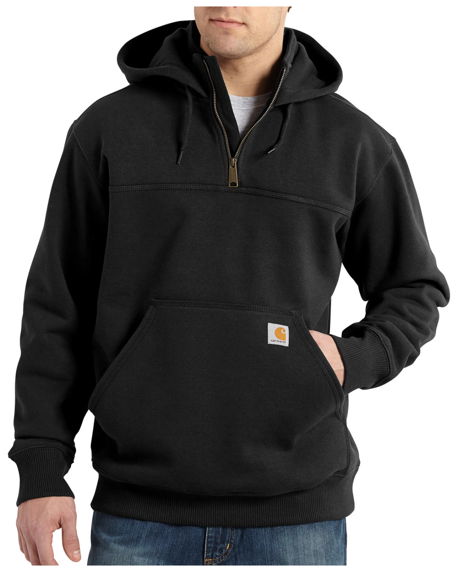 Carhartt Rain Defender Paxton Hooded Zip Mock Sweatshirt - Big & Tall - Image 2