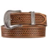 Justin Men's Bronco Basketweave Leather Belt