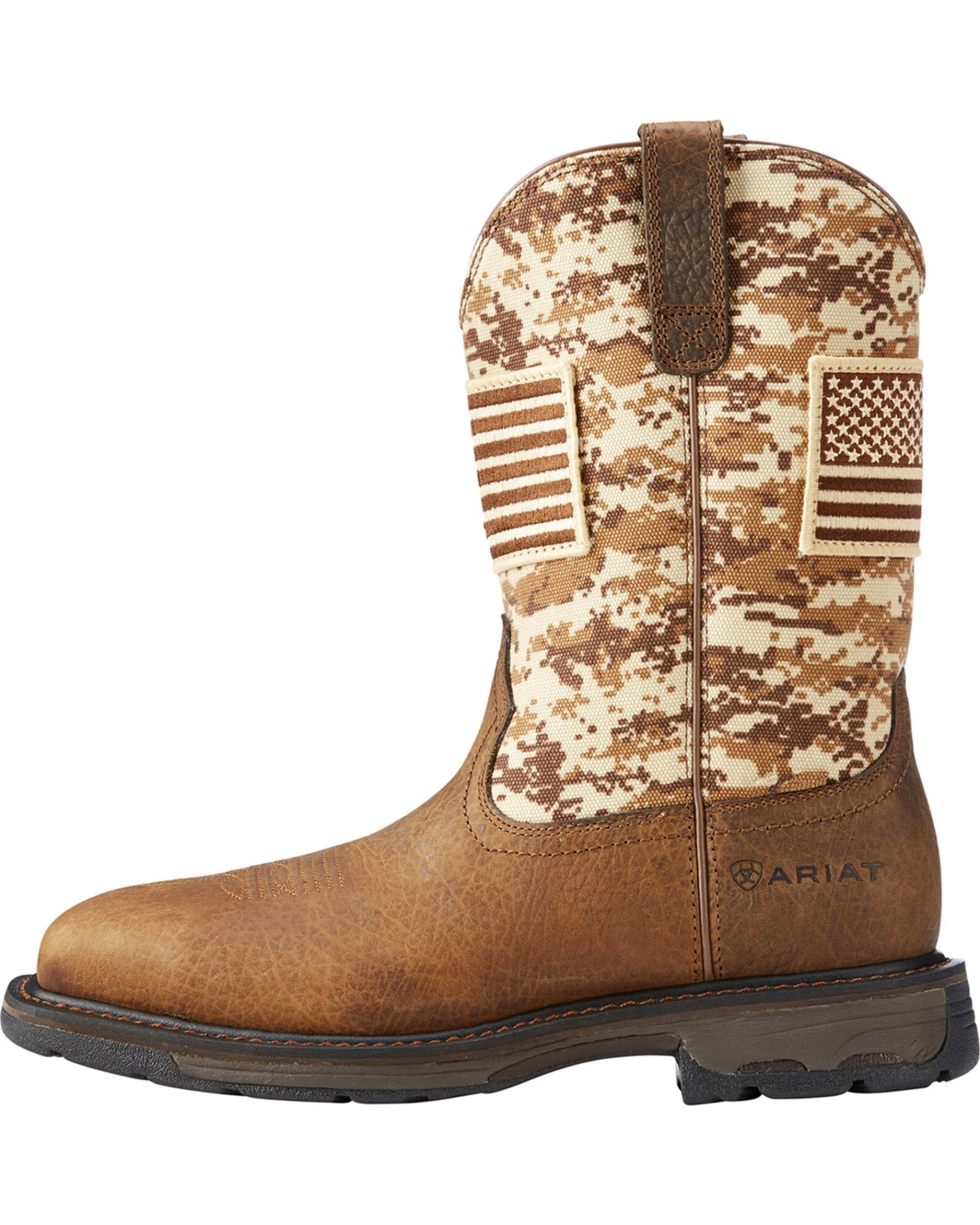 Ariat Men's WorkHog Patriot Camo Boots - Square Toe - Image 3