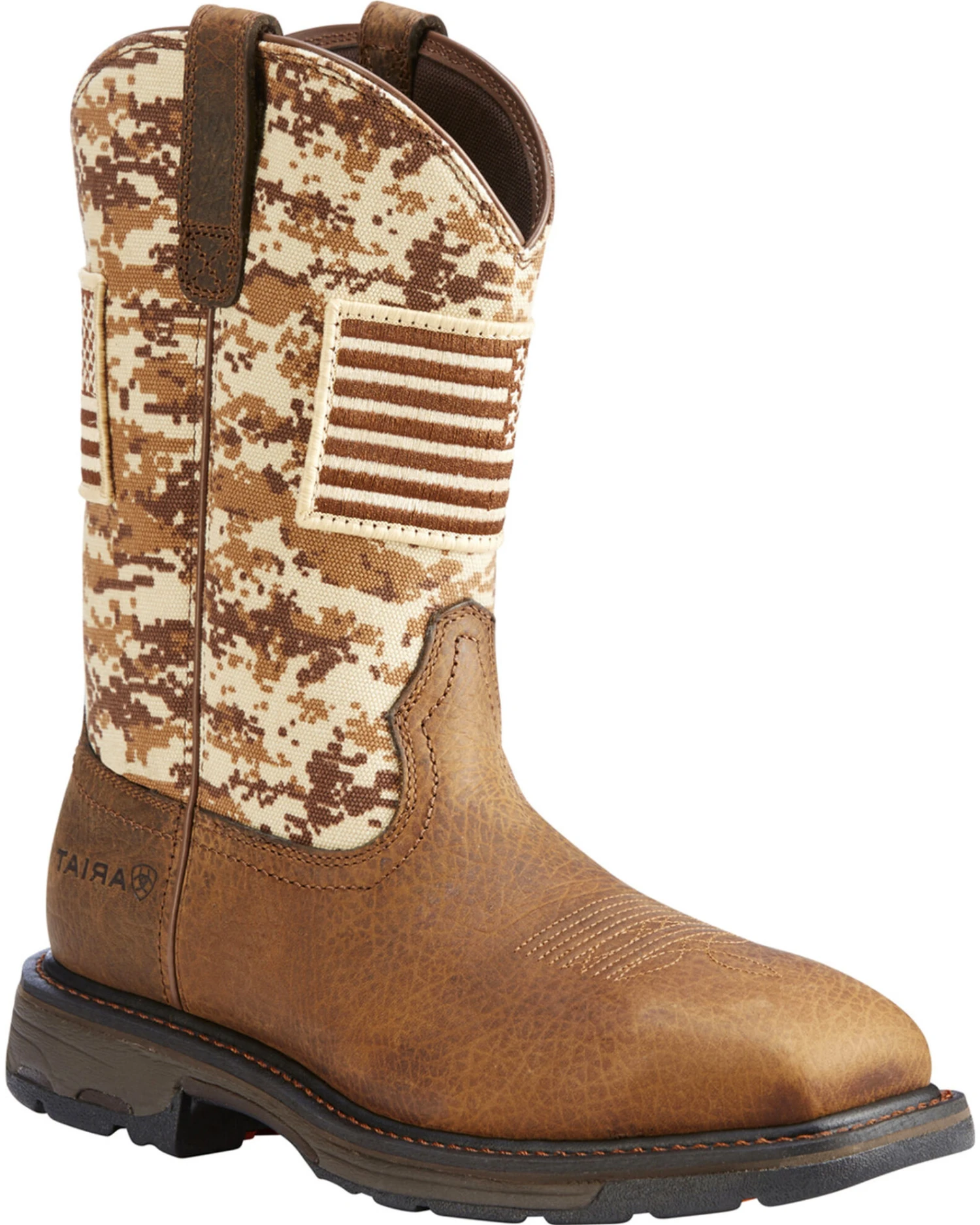 Ariat Men's WorkHog Patriot Camo Boots - Square Toe