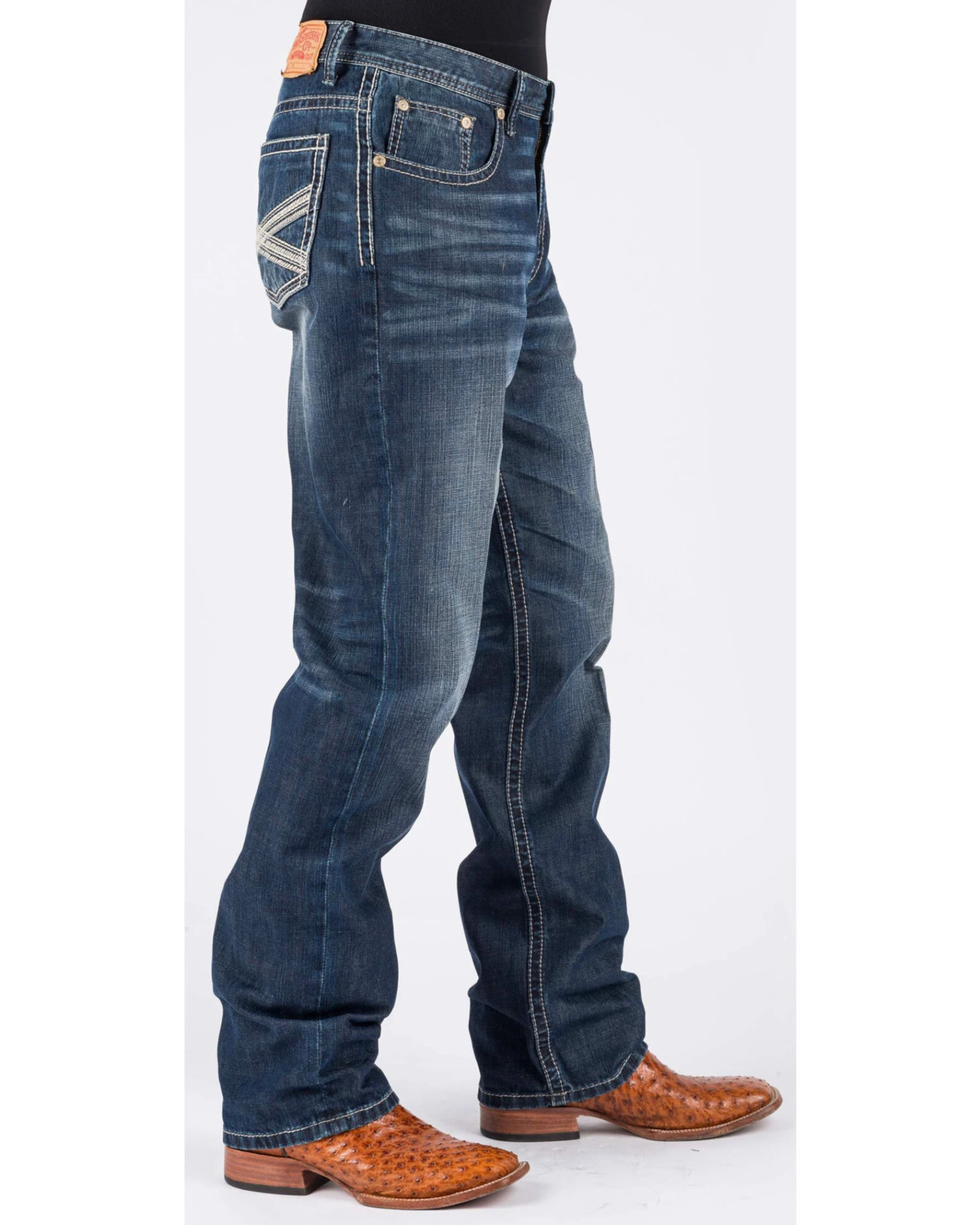 Stetson Men's 1520 Standard Fit Straight Jeans - Image 2