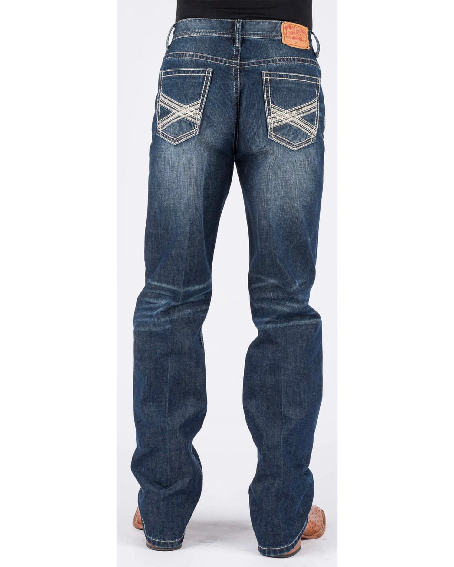Stetson Men's 1520 Standard Fit Straight Jeans - Image 3