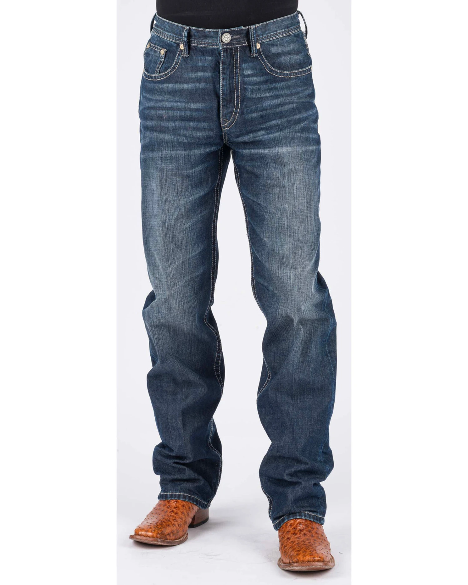 Stetson Men's 1520 Standard Fit Straight Jeans