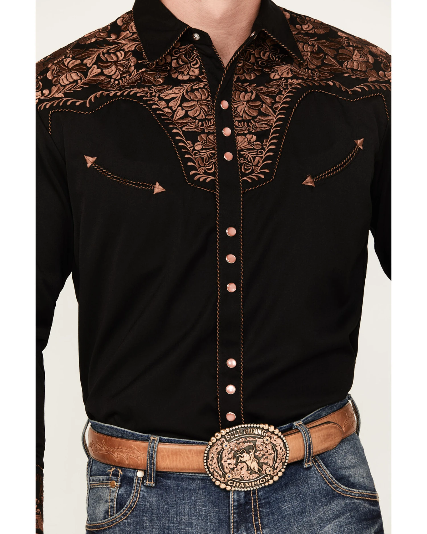 Scully Men's Embroidered Gunfighter Shirt - Big - Image 3
