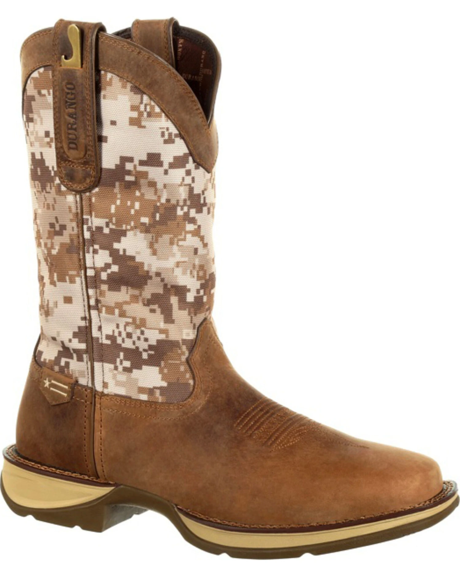 Rebel By Durango Men's Desert Camo Western Performance Boots - Square Toe