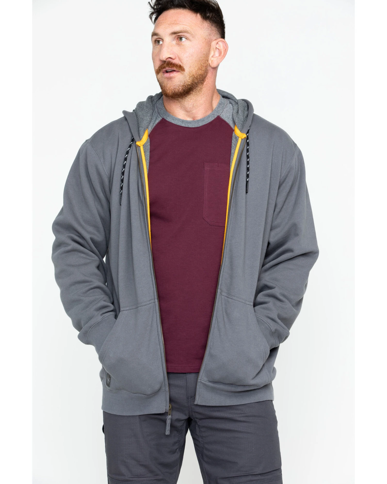 Hawx Men's Zip-Front Hooded Work Jacket - Image 2