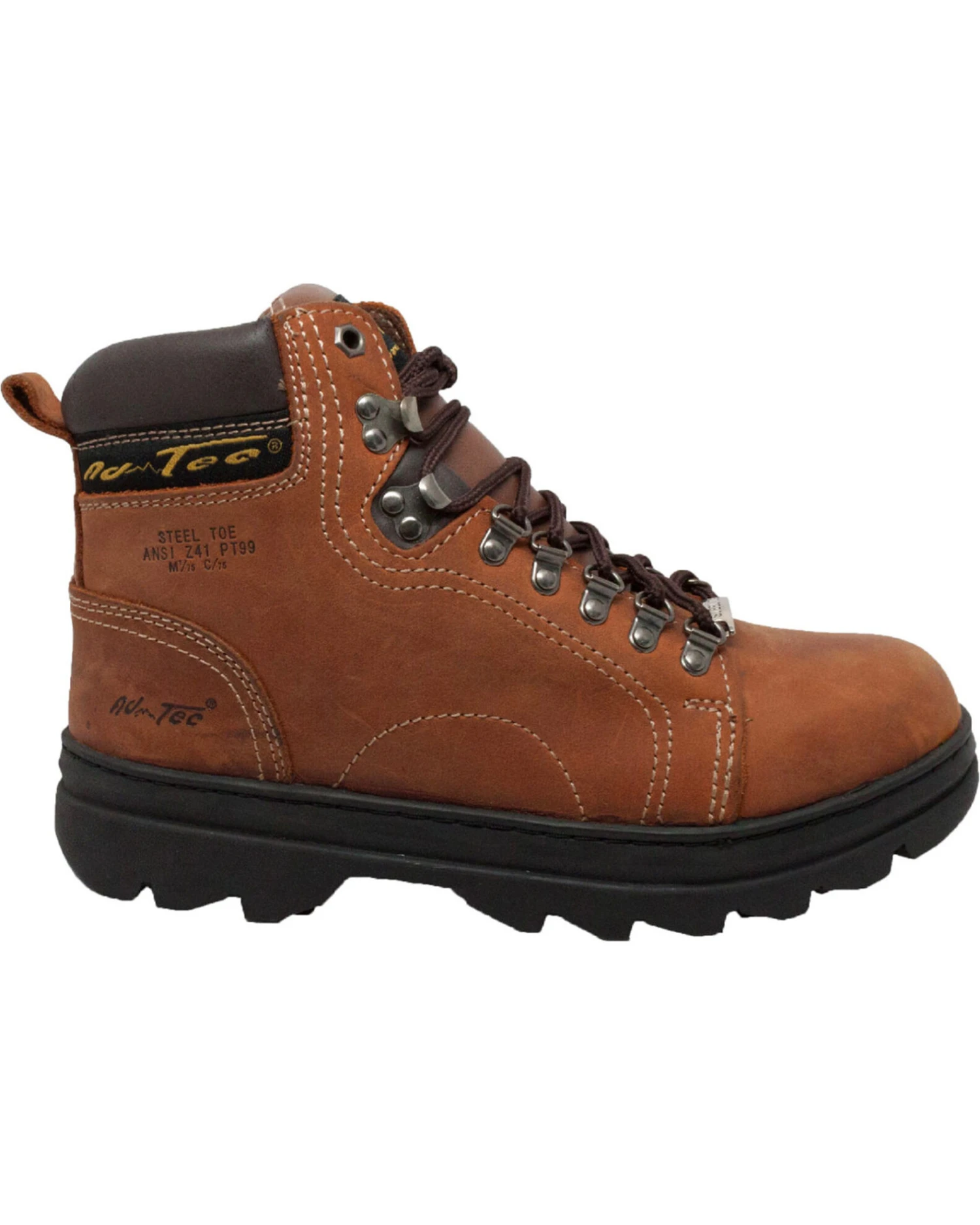 AdTec Men's 6" Leather Hiker Work Boots - Steel Toe - Image 3