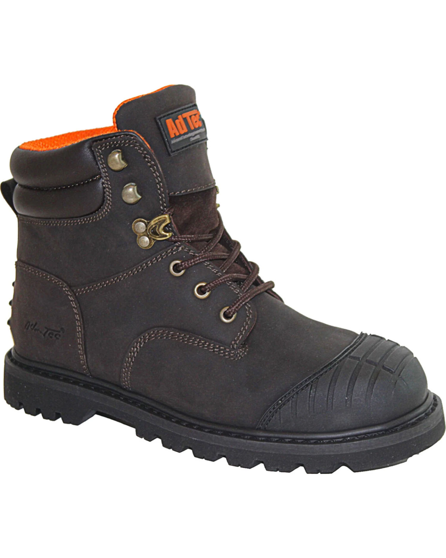 Ad Tec Men's 6" Oiled Leather Work Boots - Steel Toe - Image 2