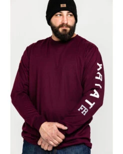 Ariat Men's FR Roughneck Skull Logo Crew Long Sleeve Work Tee - Tall