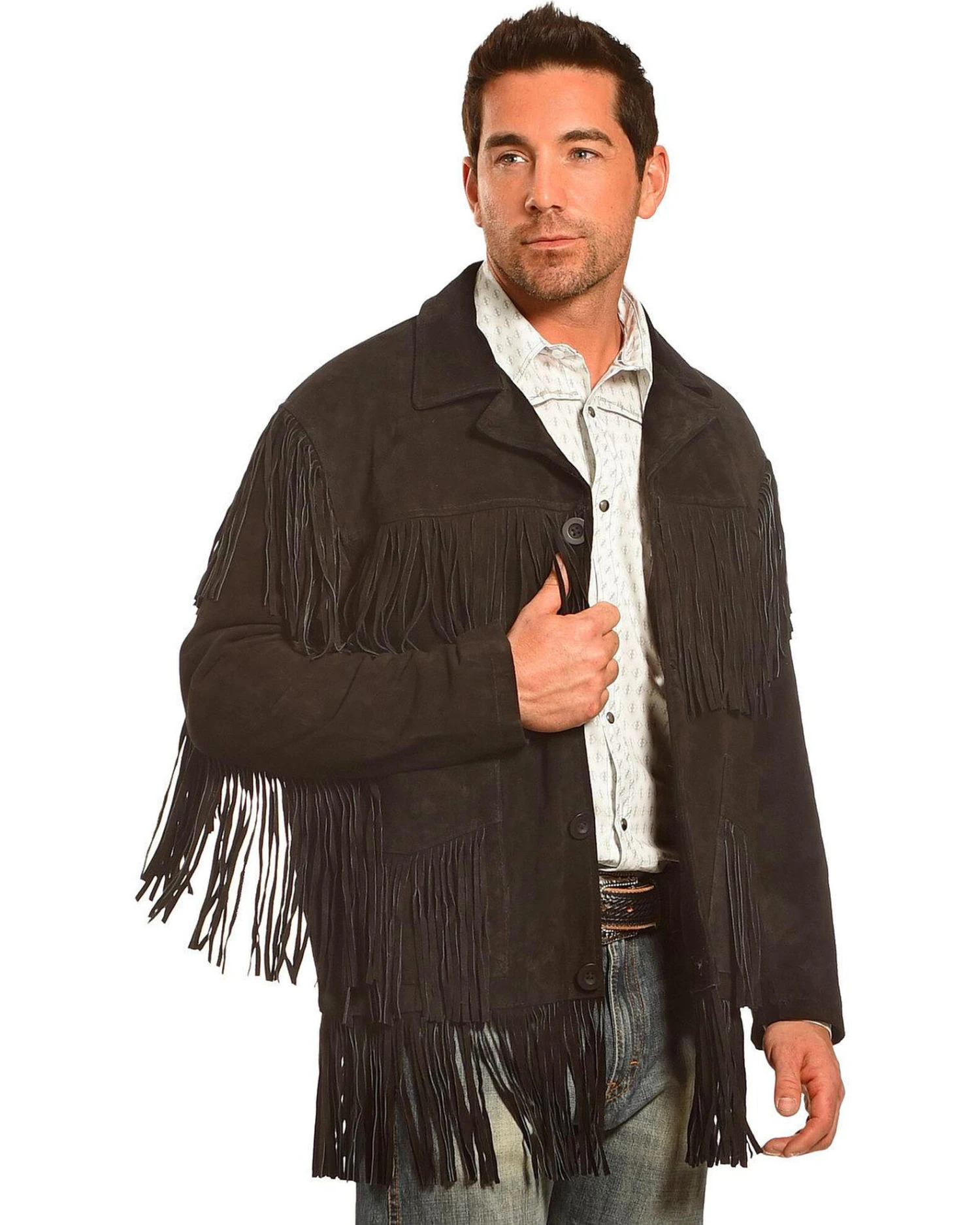 Liberty Wear Men's Fringe Suede Leather Jacket - Big - Image 3