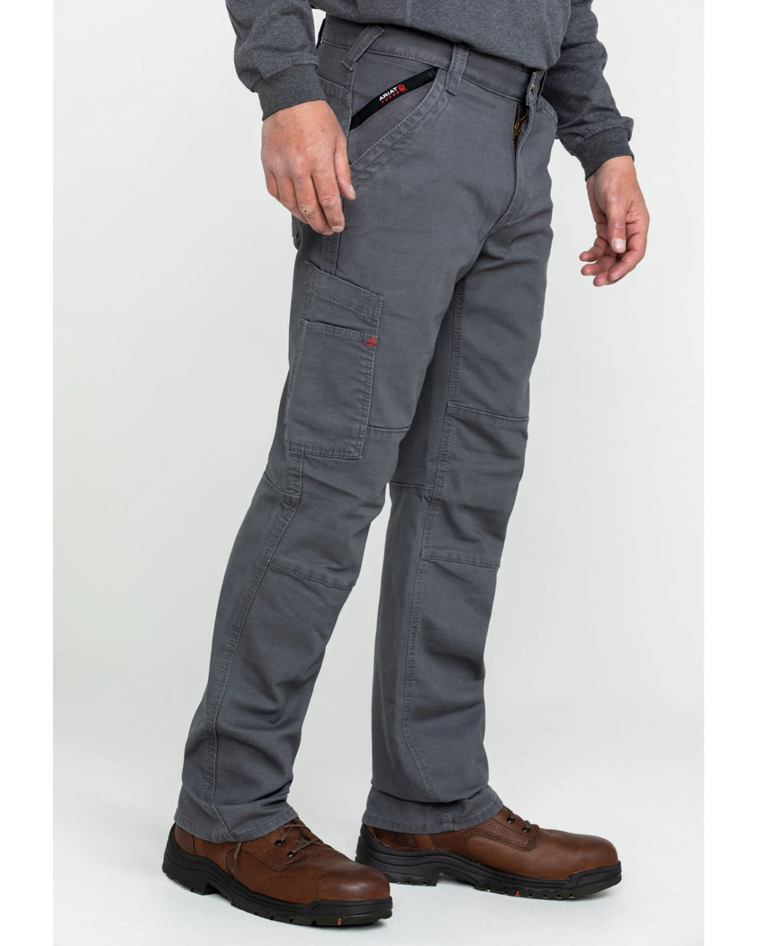 Ariat Men's FR M5 Duralight Stretch Canvas Straight Work Pants - Image 4