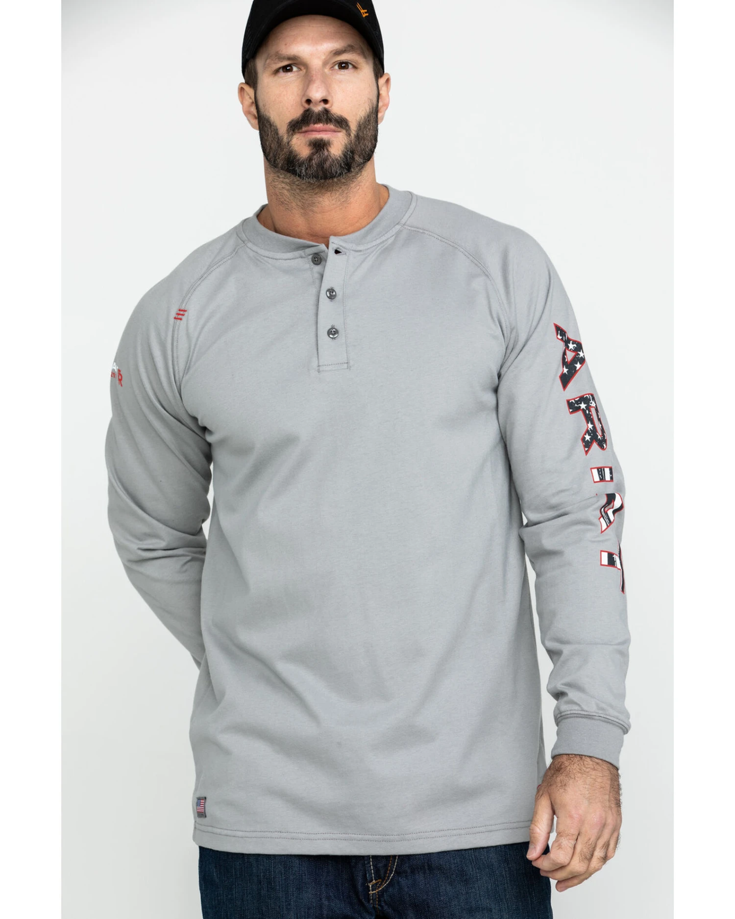 Ariat Men's FR Liberty Logo Long Sleeve Work Shirt - Big - Image 6