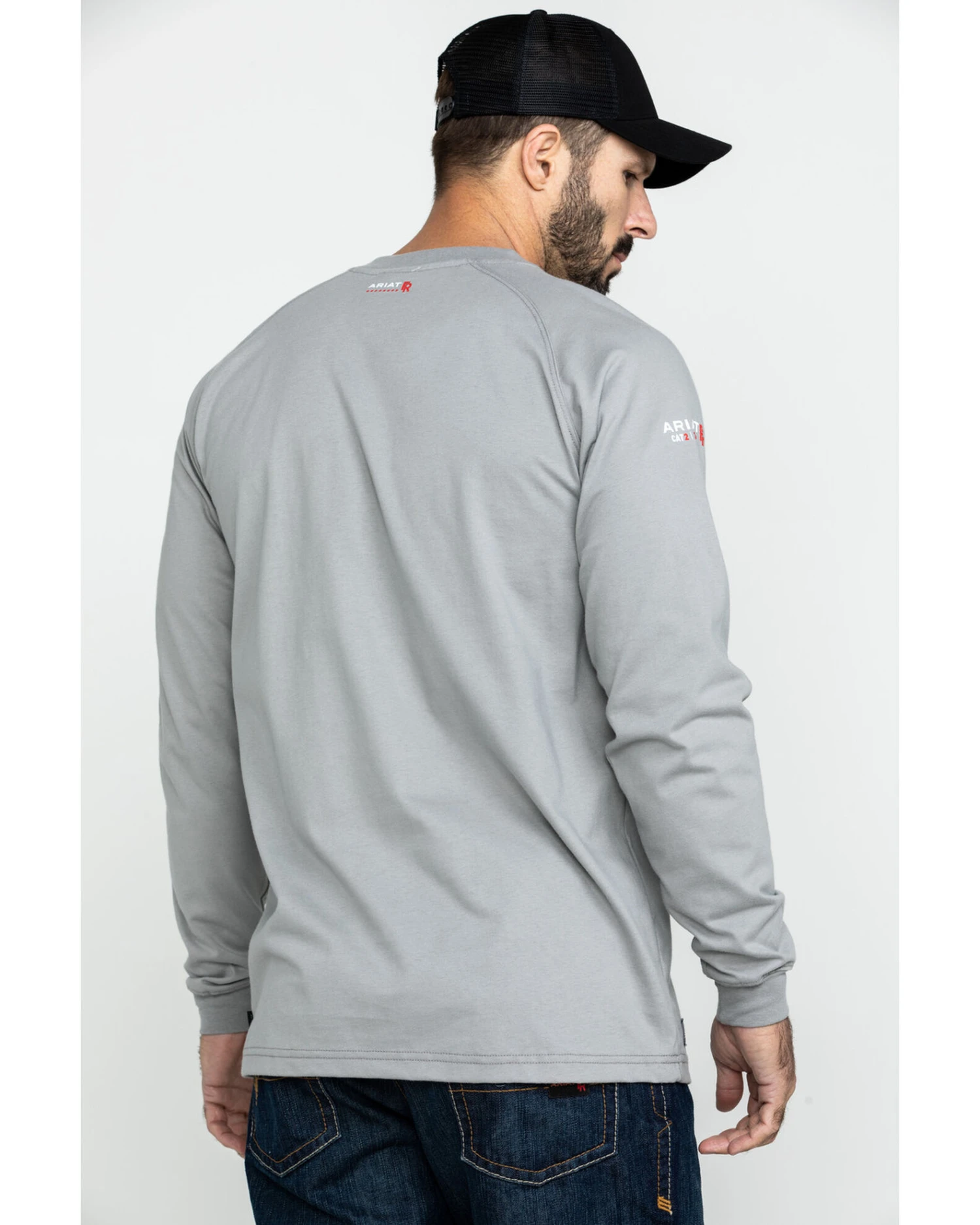 Ariat Men's FR Liberty Logo Long Sleeve Work Shirt - Big - Image 4