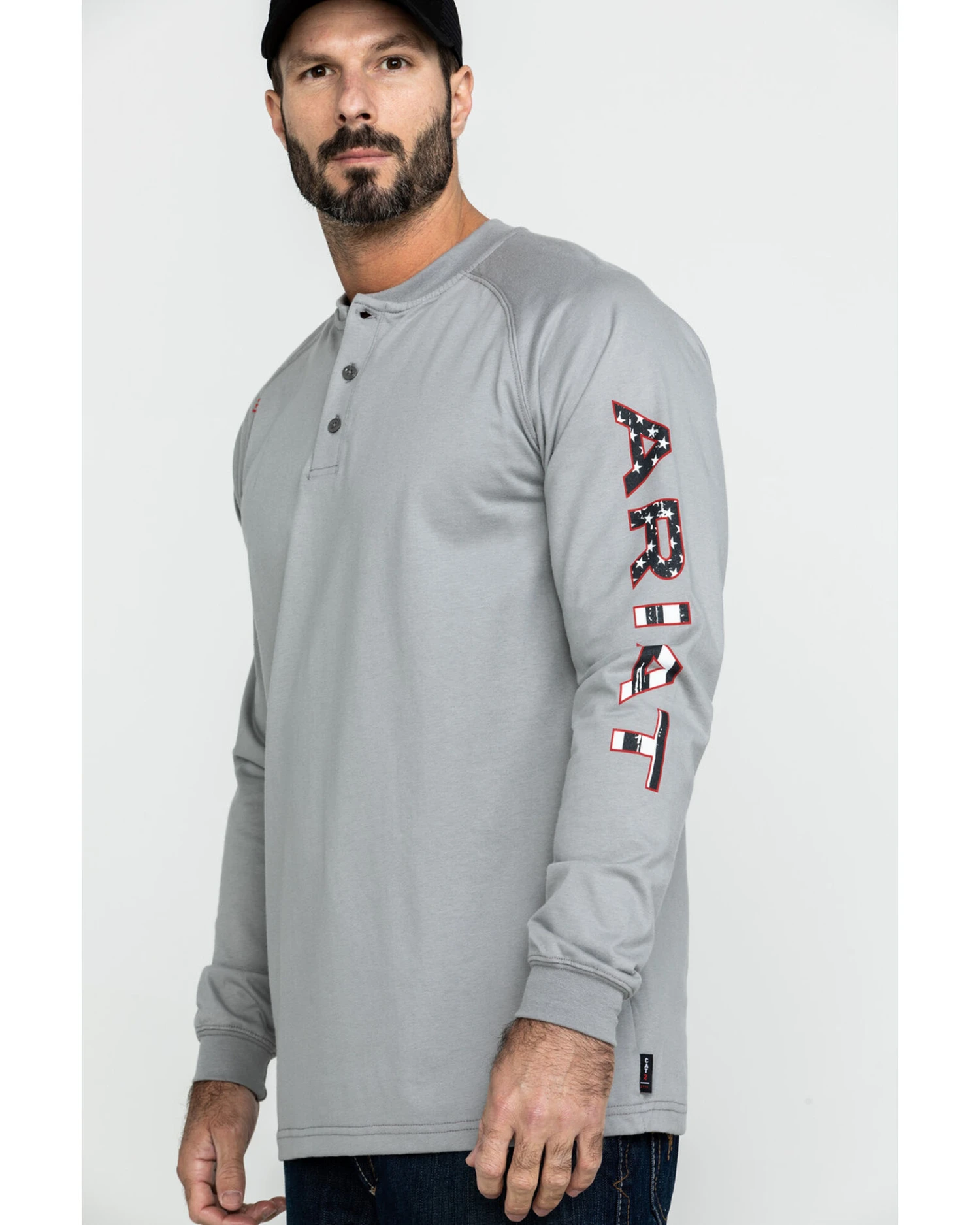 Ariat Men's FR Liberty Logo Long Sleeve Work Shirt - Big - Image 3