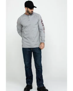 Ariat Men's FR Liberty Logo Long Sleeve Work Shirt - Big