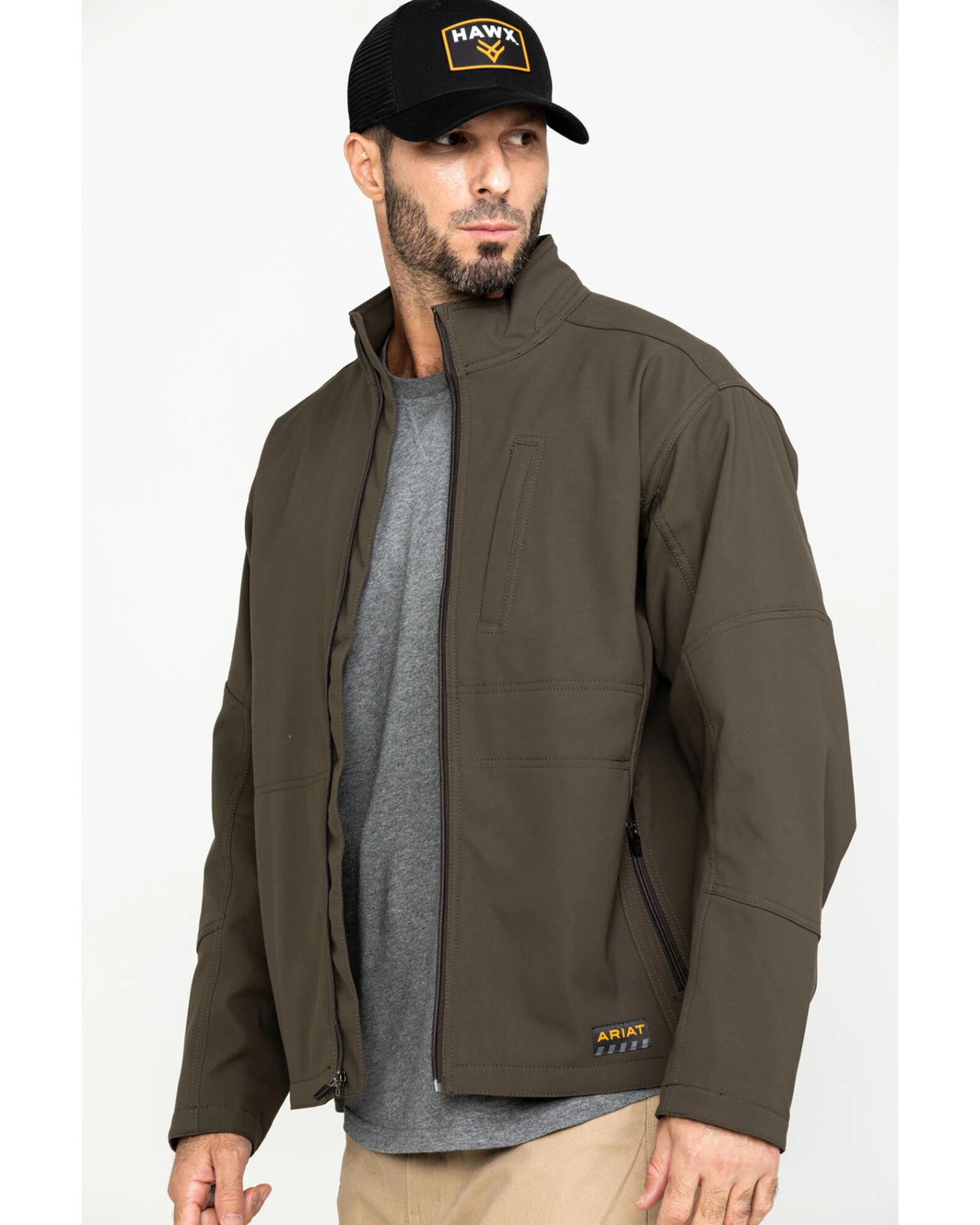 Ariat Men's Rebar Stretch Canvas Softshell Work Jacket - Image 6