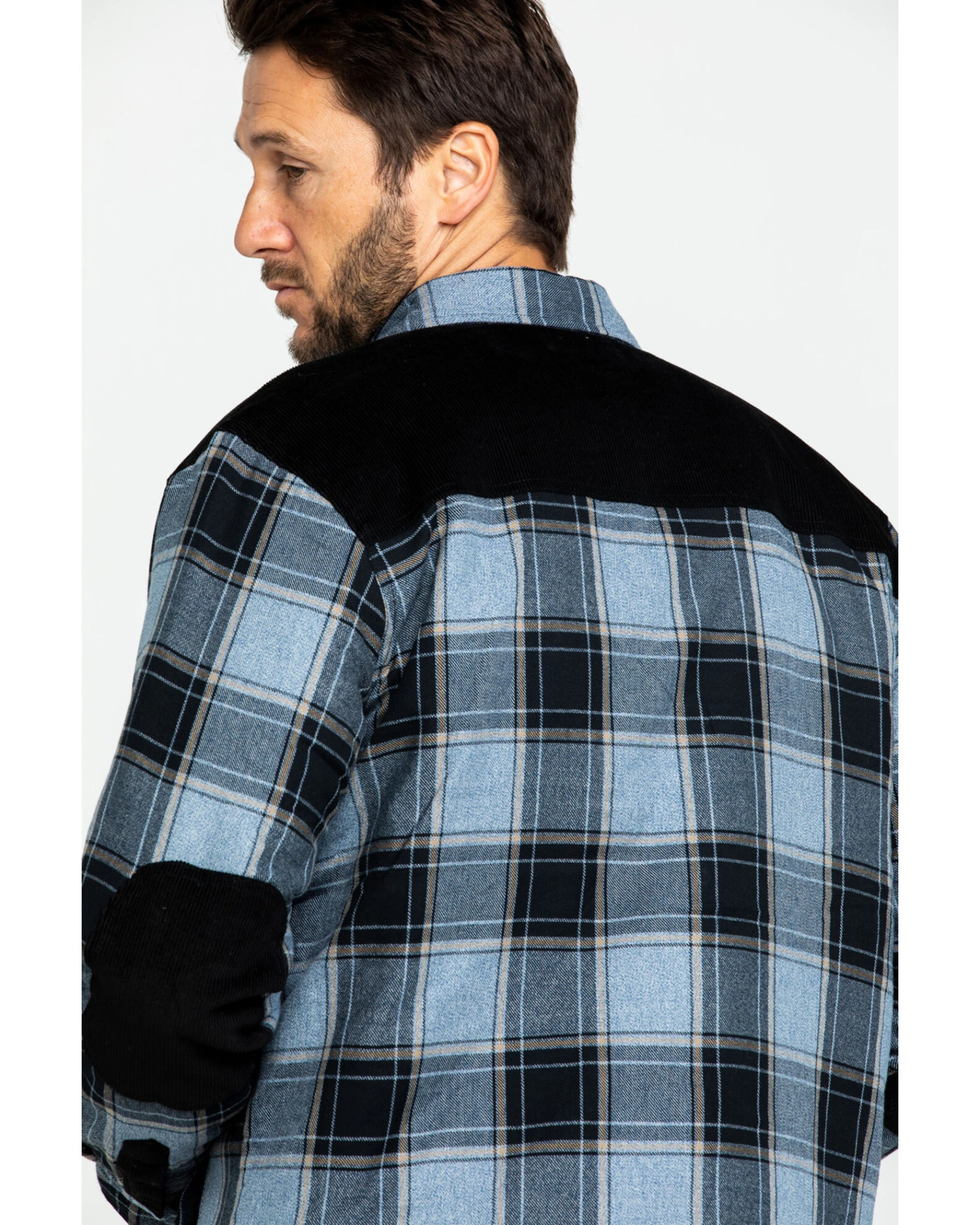 Moonshine Spirit Men's Goleta Plaid Mixed Flannel Nylon Shirt Jacket - Image 2