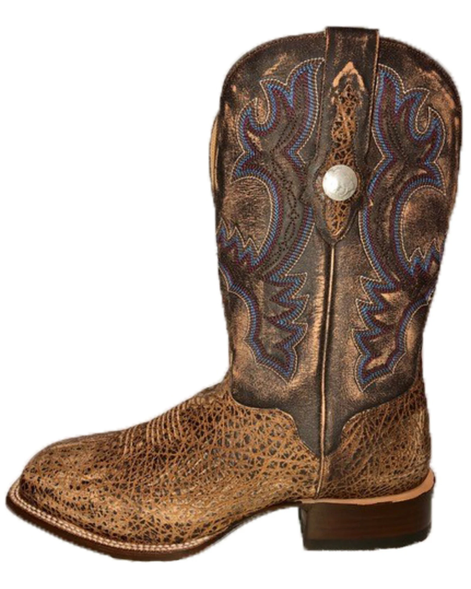 El Dorado Men's Brandy Bison Western Boots - Broad Square Toe - Image 2