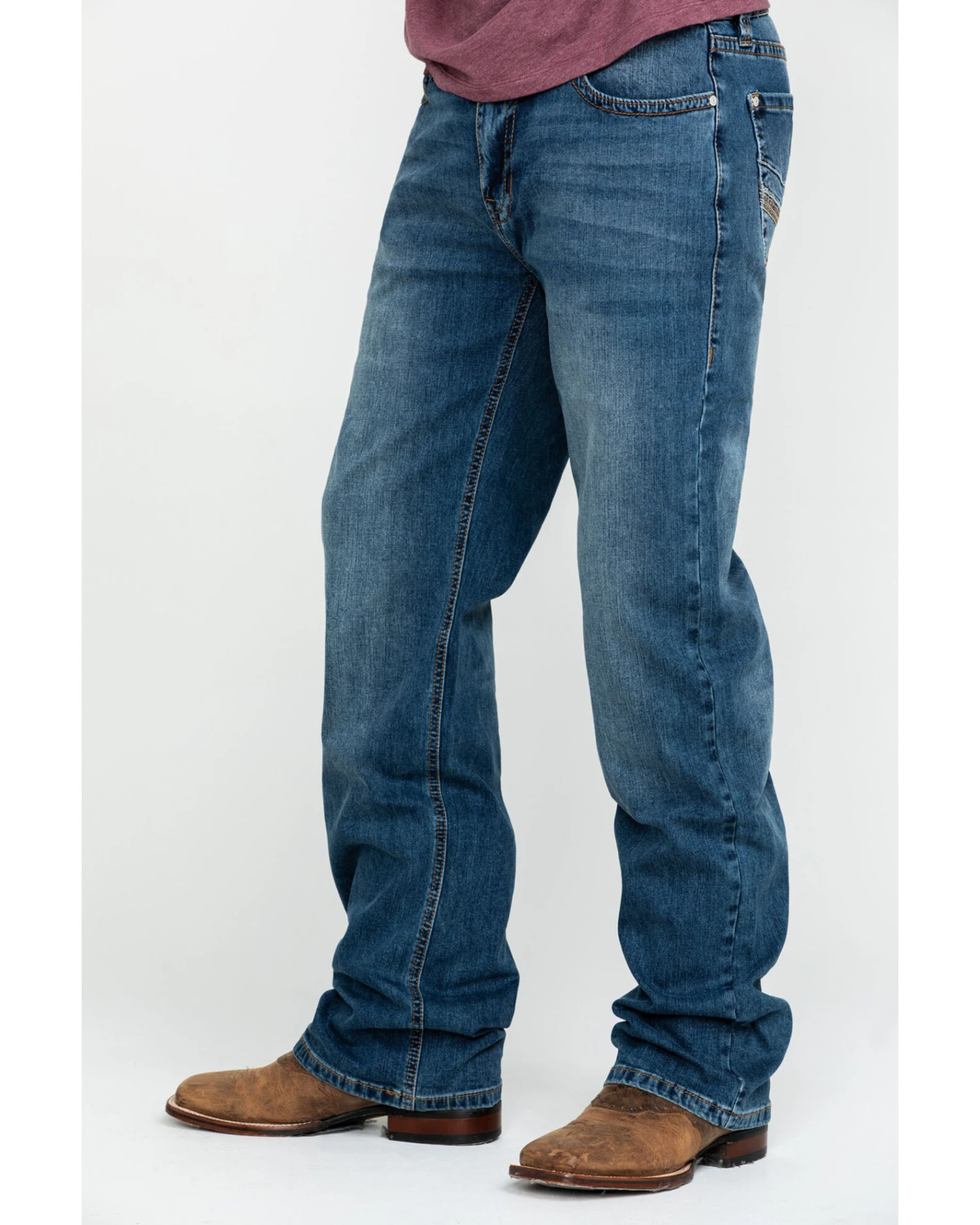 Rock & Roll Denim Men's X Stitch Double Barrel Relaxed Straight Jeans - Image 3