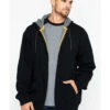 Hawx® Men's Black Zip-Front Thermal Lined Hooded Jacket - Big