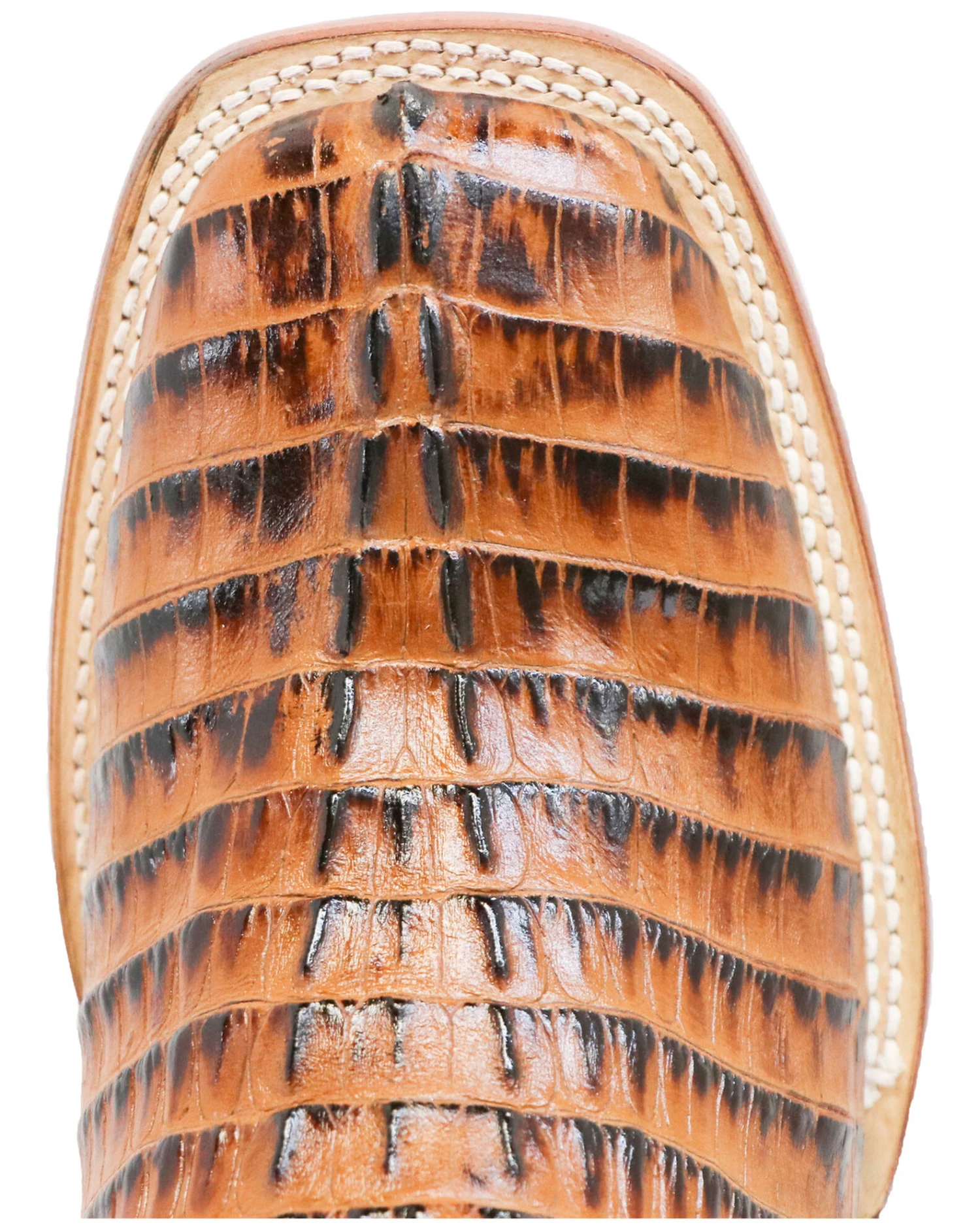 Tanner Mark Men's Caiman Tail Print Western Boots - Broad Square Toe - Image 3