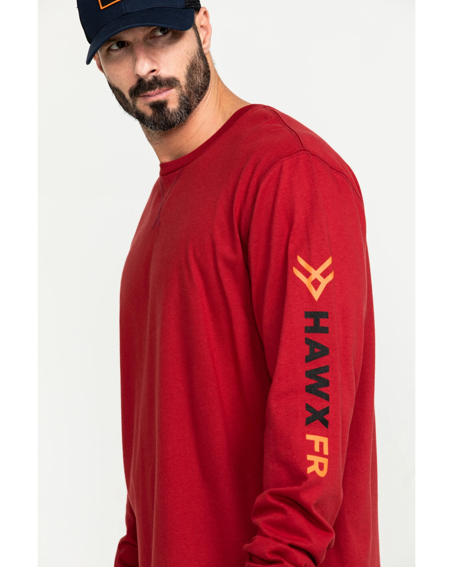 Hawx Men's FR Logo Long Sleeve Work T-Shirt - Tall - Image 3