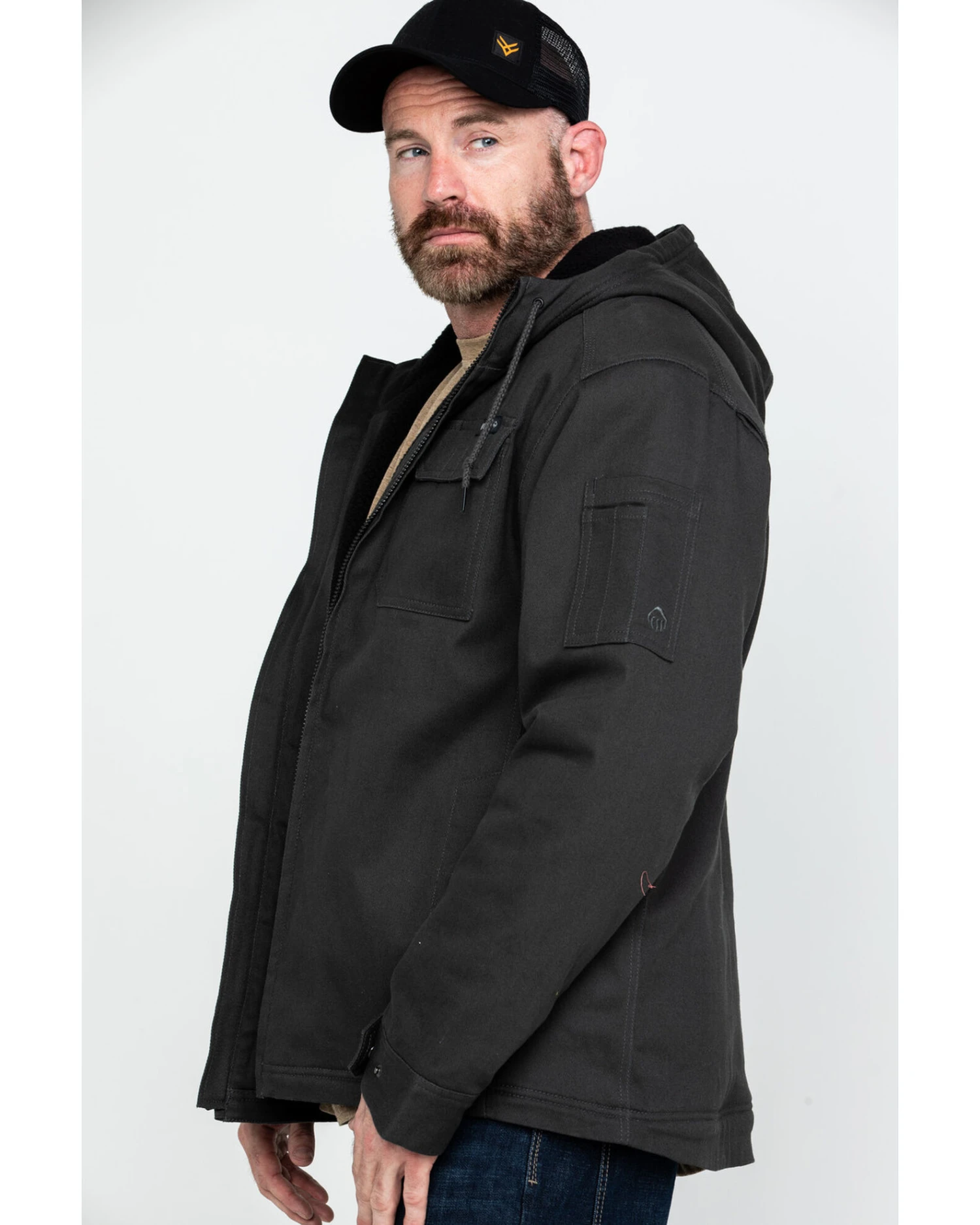Wolverine Men's Worksite Stretch Canvas Hooded Work Jacket - Image 6