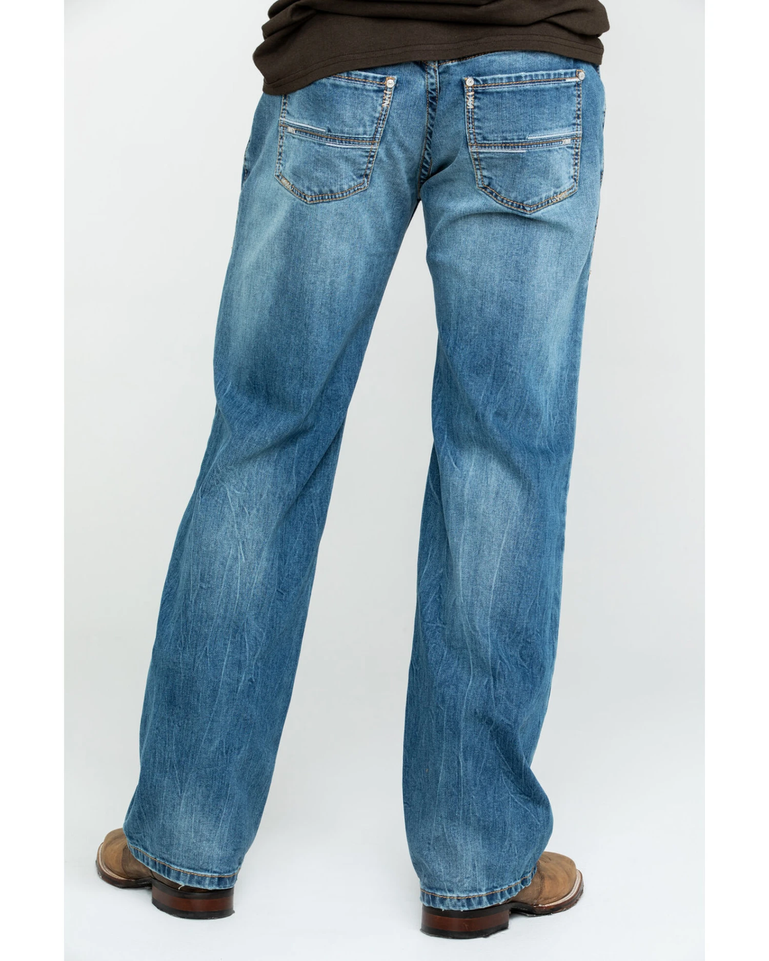 Rock & Roll Denim Men's Pistol Vintage Med Stretch Straight Jeans - Image 3