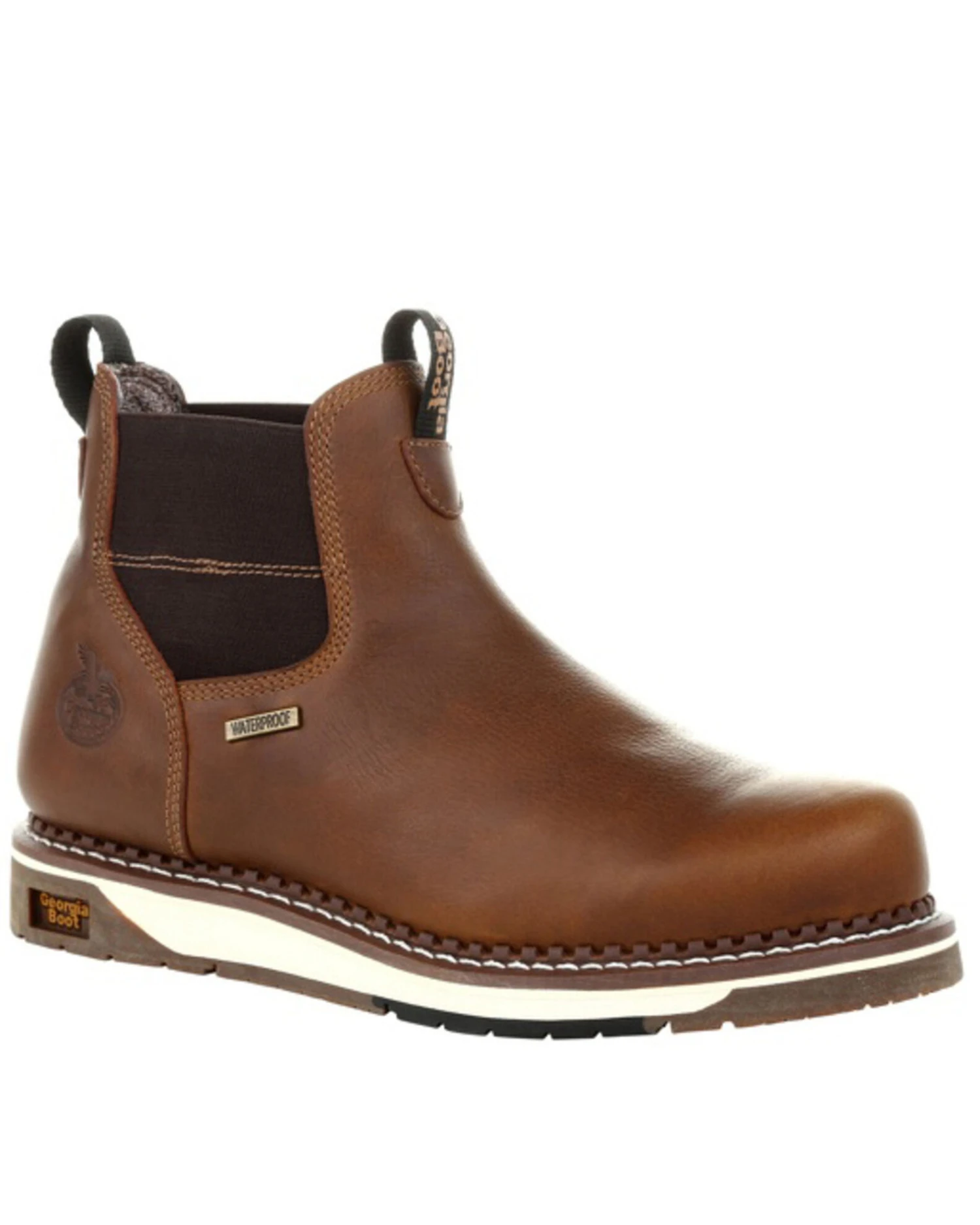 Georgia Boot Men's Waterproof Chelsea Work Boots - Steel Toe - Image 6