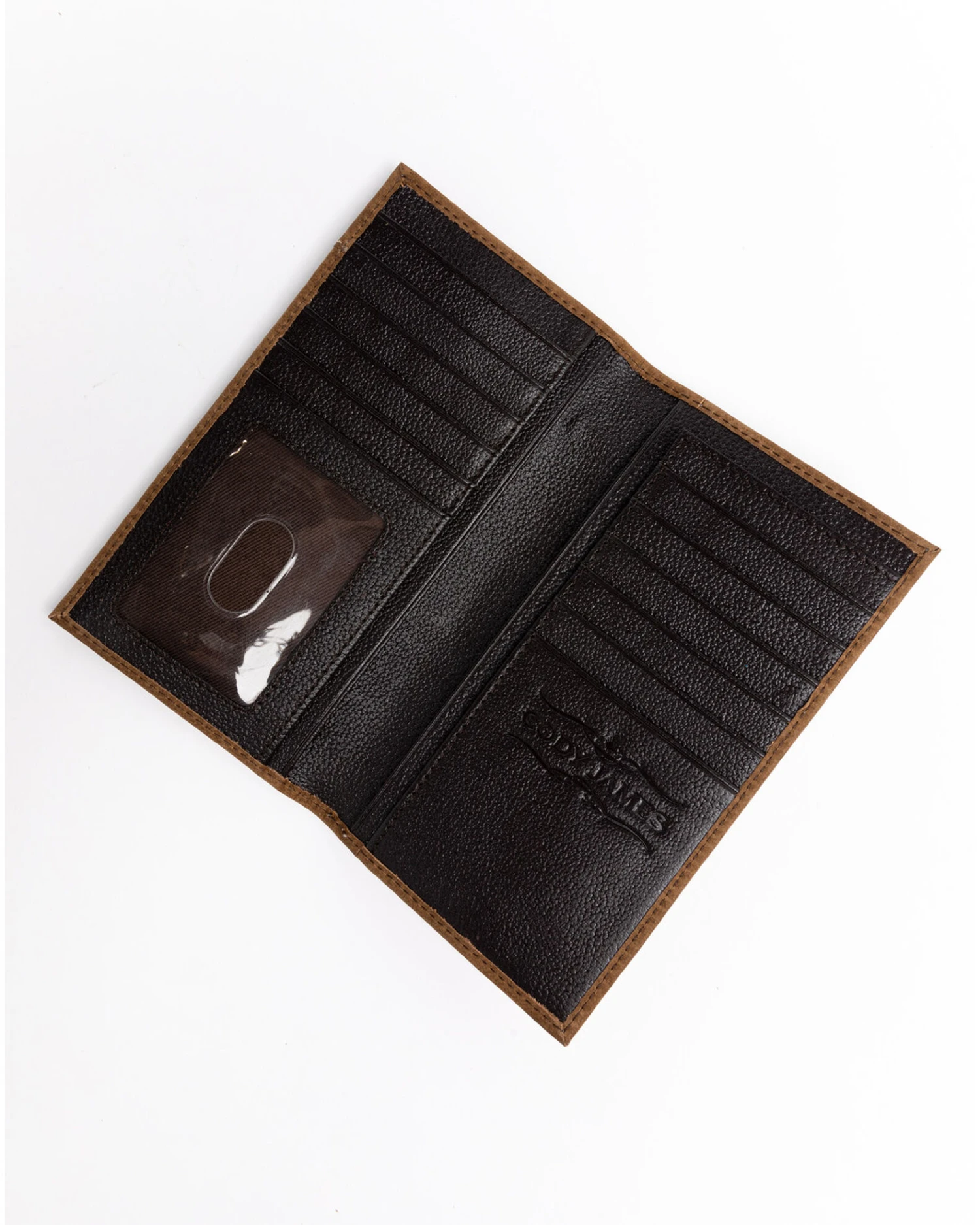 Cody James Men's Hair On Praying Cowboy Leather Checkbook Wallet - Image 2