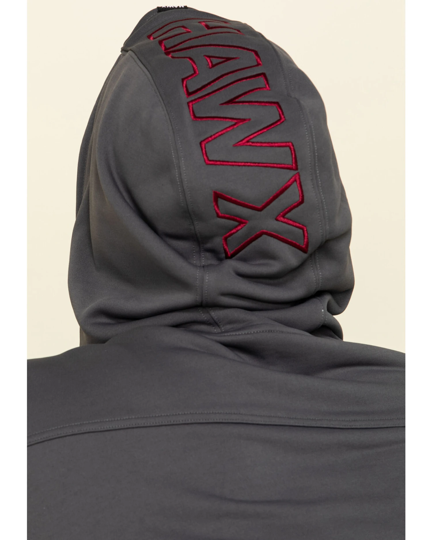 Hawx Men's Gray Tech Logo Hooded Work Sweatshirt - Tall - Image 6