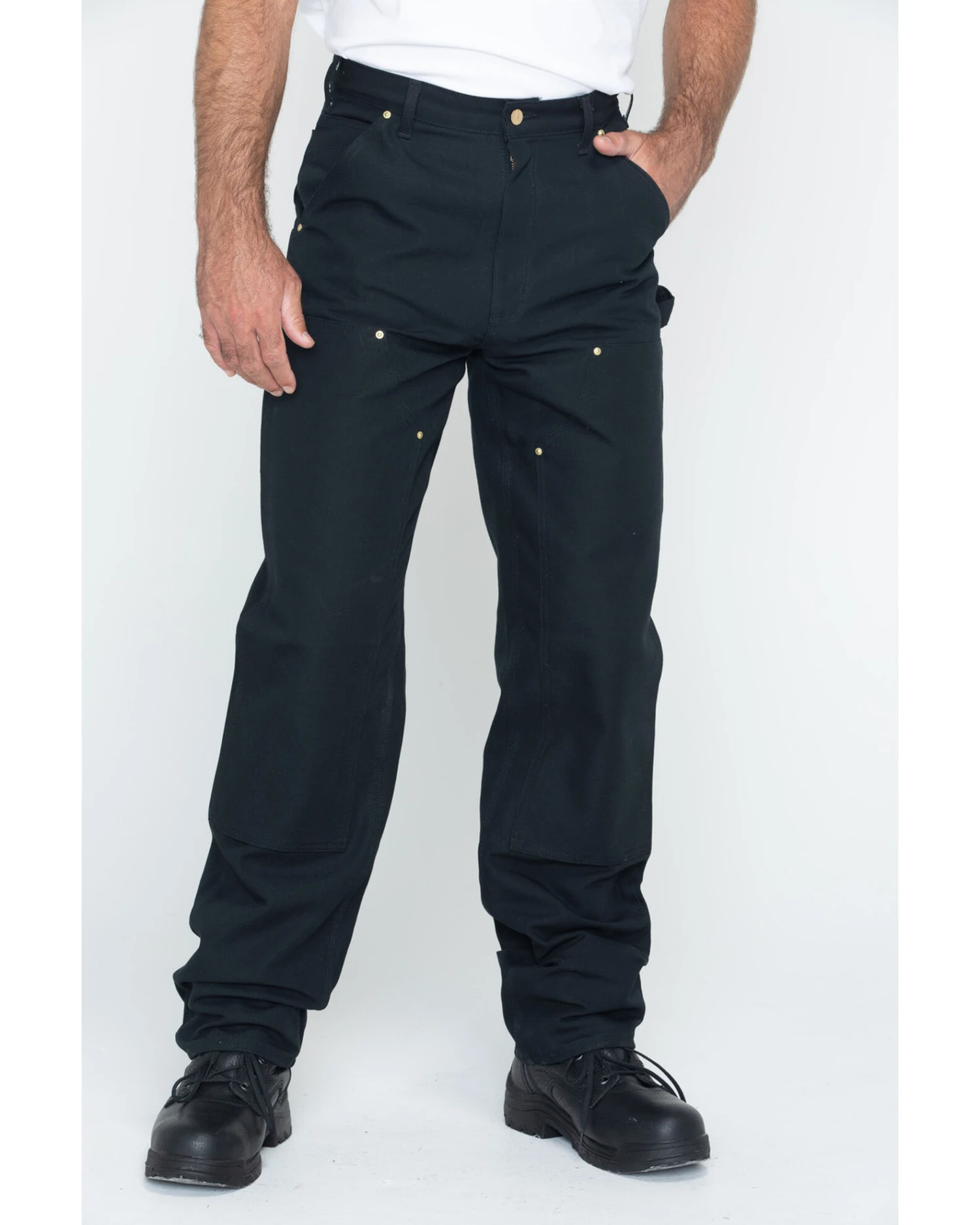 Carhartt Double Duck Dungaree Fit Khaki Work Jeans - Big - Image 4