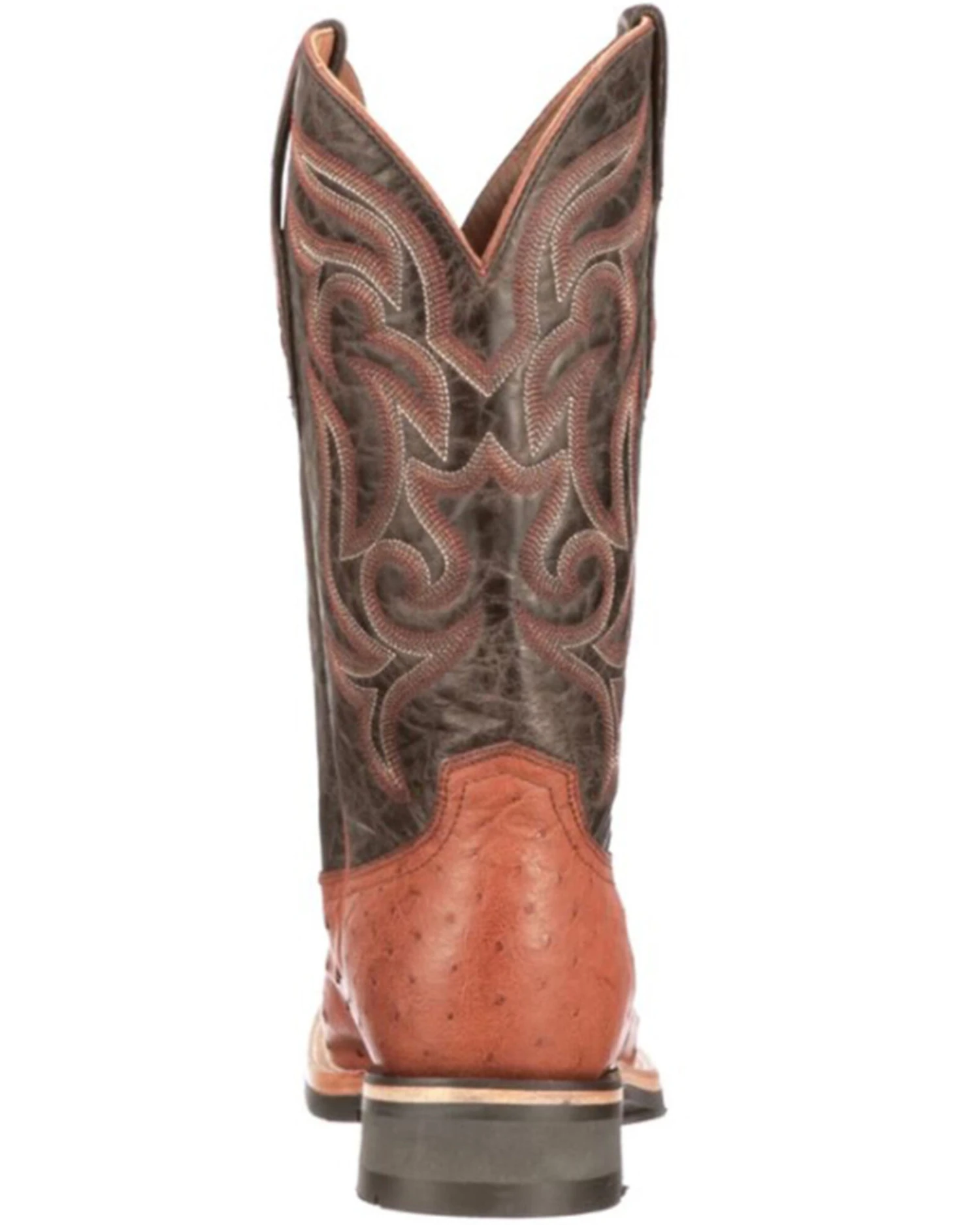 Lucchese Men's Rowdy Ostrich Skin Western Boots - Broad Square Toe