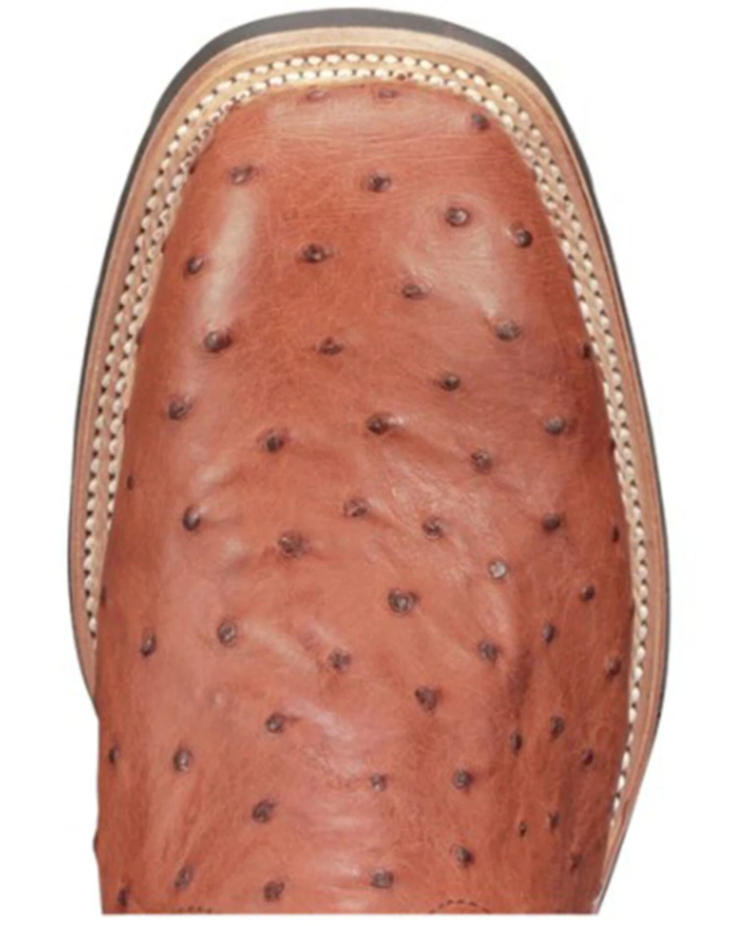 Lucchese Men's Rowdy Ostrich Skin Western Boots - Broad Square Toe - Image 5
