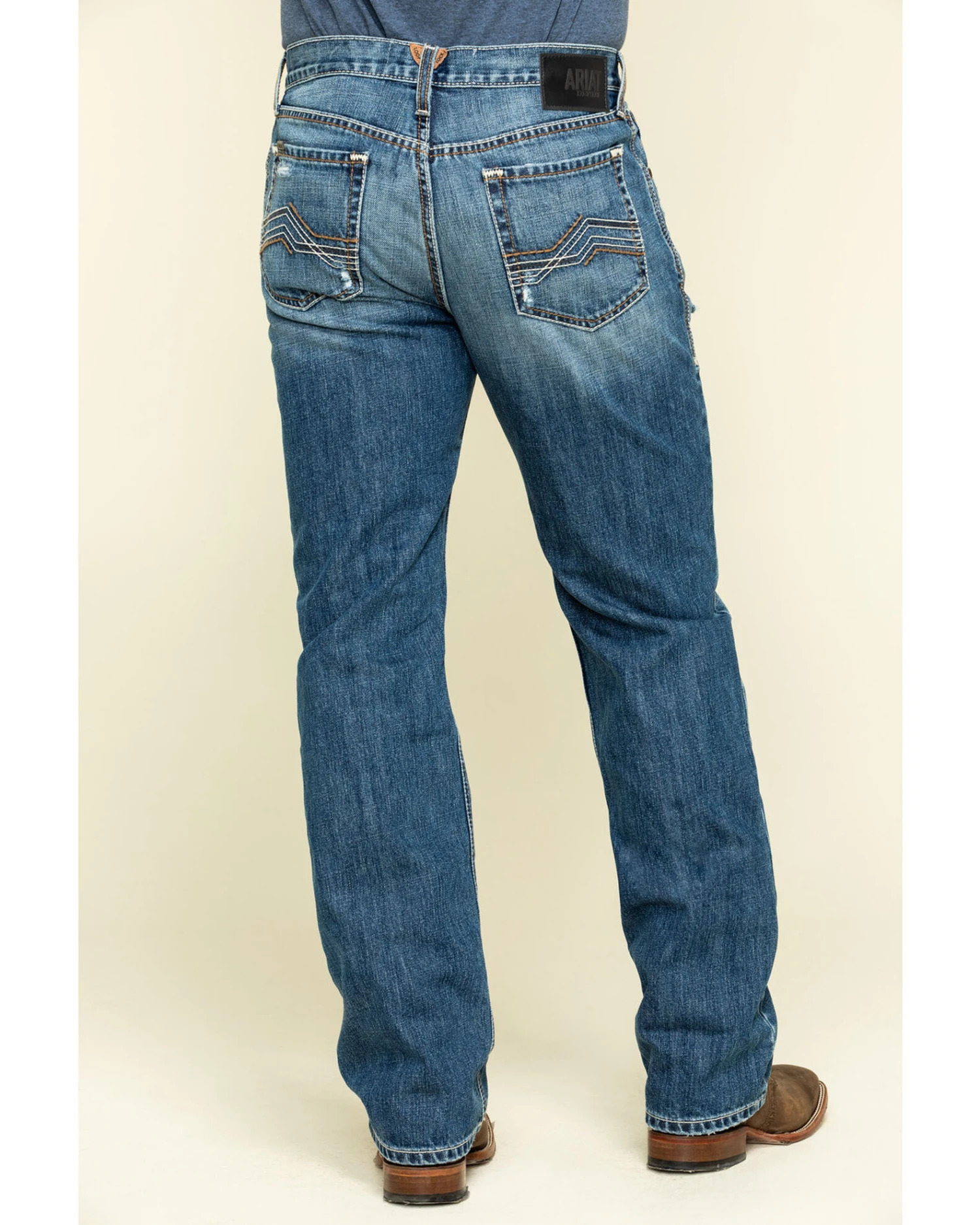 Ariat Men's Riverbend Val Stackable Rigid Relaxed Bootcut Jeans - Image 5
