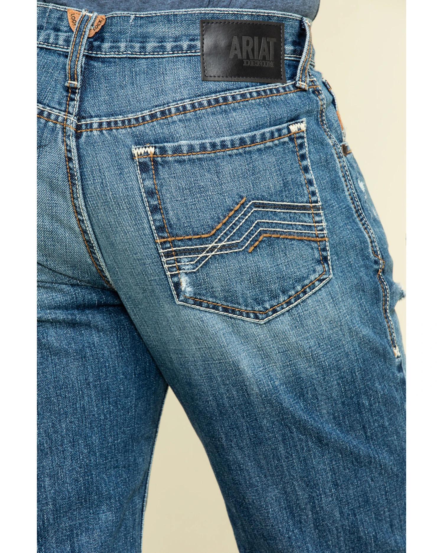 Ariat Men's Riverbend Val Stackable Rigid Relaxed Bootcut Jeans - Image 6