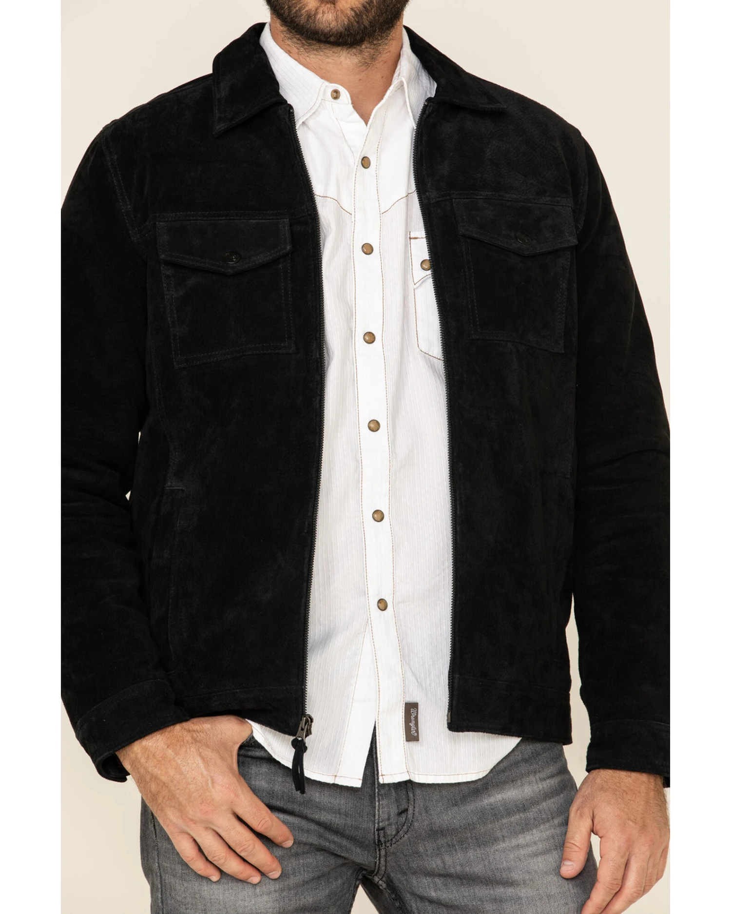 Moonshine Spirit Men's Black Cromwell Suede Roadie Jacket - Image 5