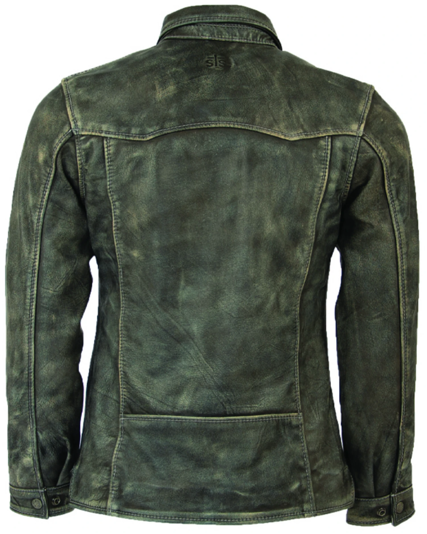 STS Ranchwear Men's Gray The Ranch Hand Leather Jacket - Image 4