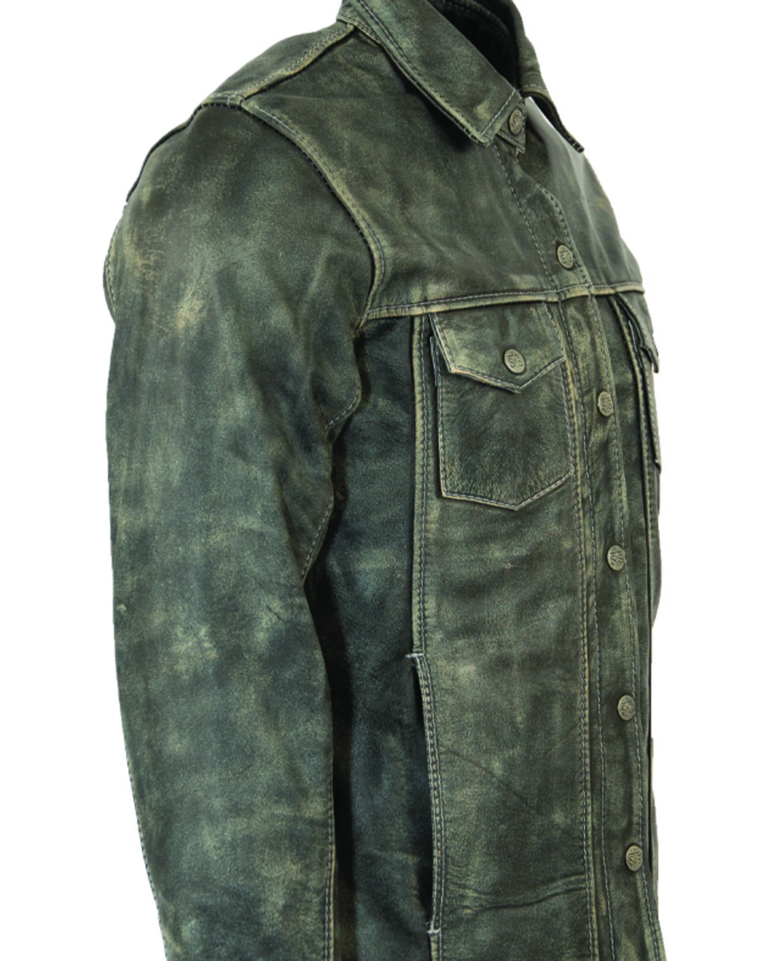 STS Ranchwear Men's Gray The Ranch Hand Leather Jacket - Image 2