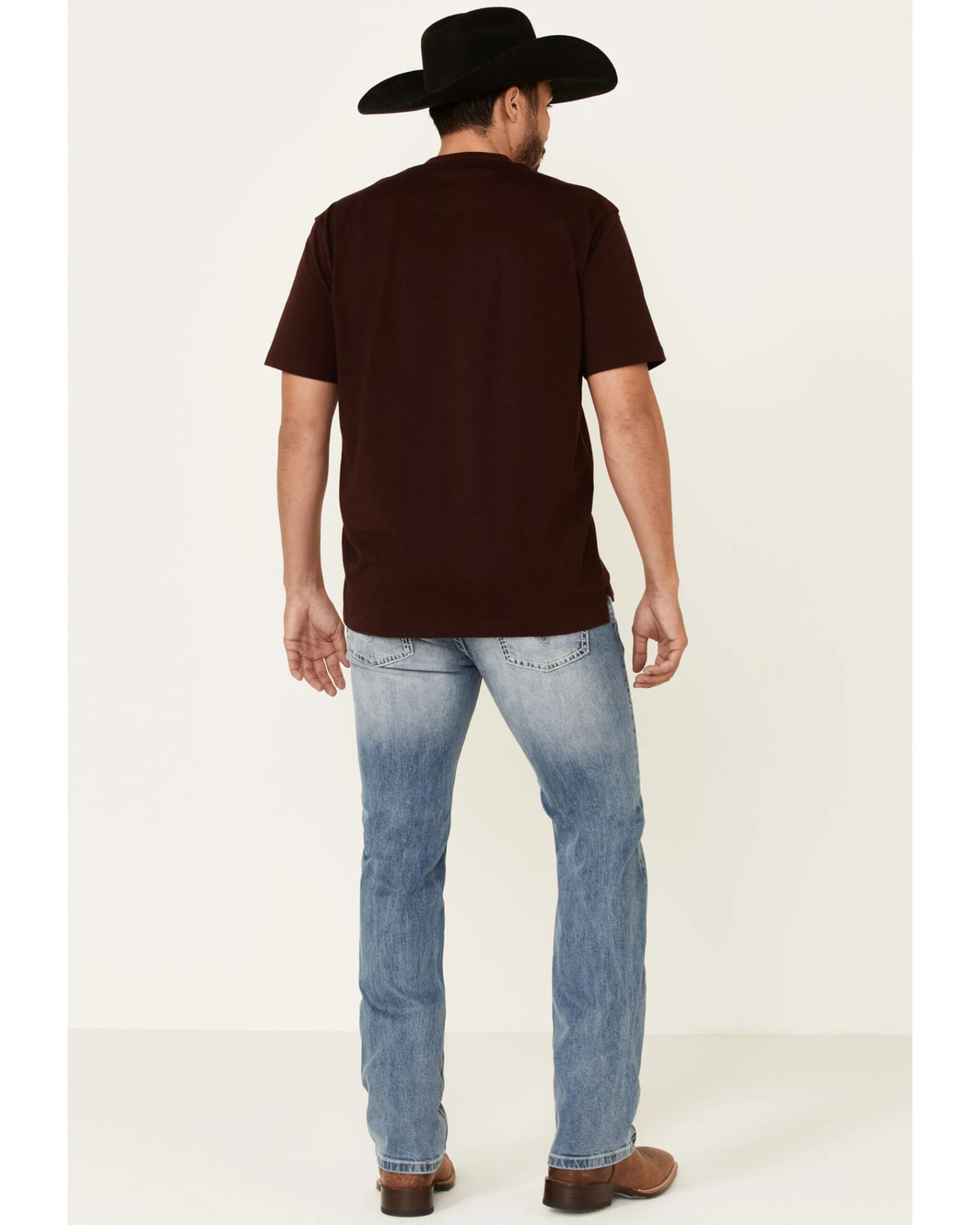 Rock & Roll Denim Men's Light Vintage Revolver Stretch Slim Straight Jeans - Image 4