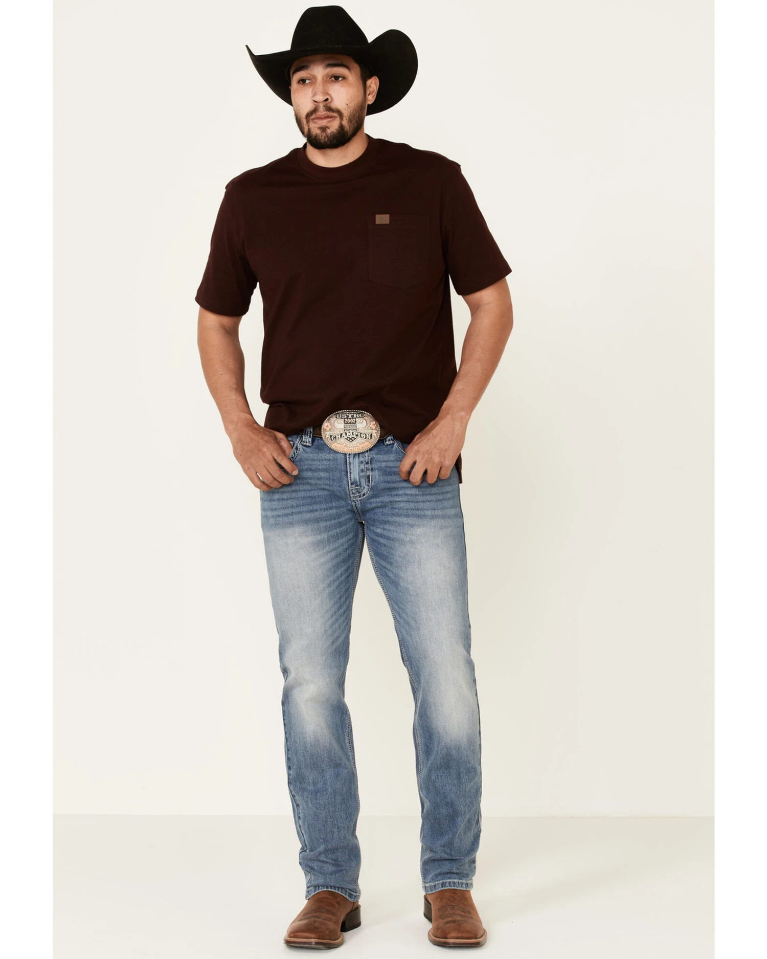 Rock & Roll Denim Men's Light Vintage Revolver Stretch Slim Straight Jeans - Image 3