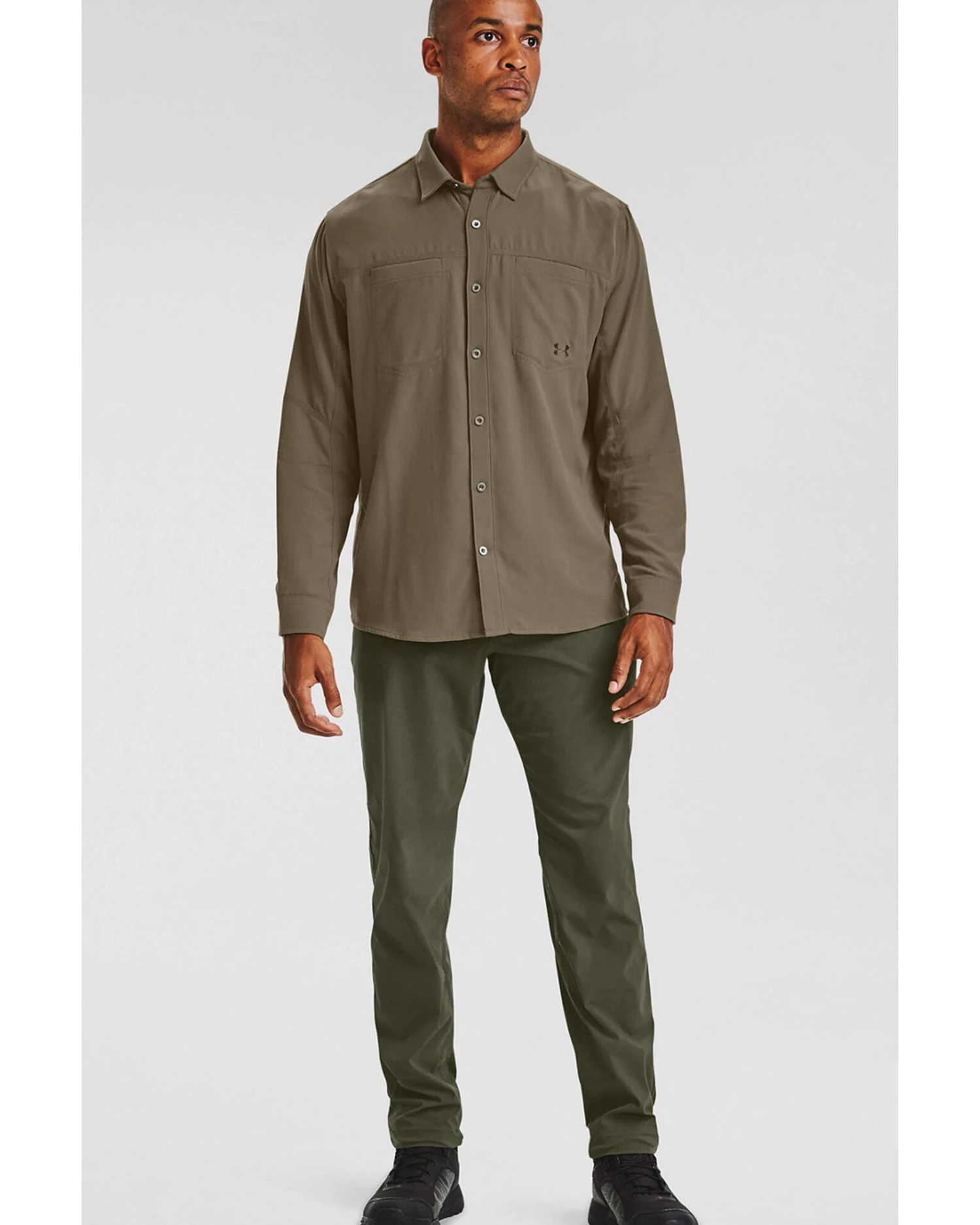 Under Armour Men's Green Payload Button Down Long Sleeve Work Shirt - Image 3