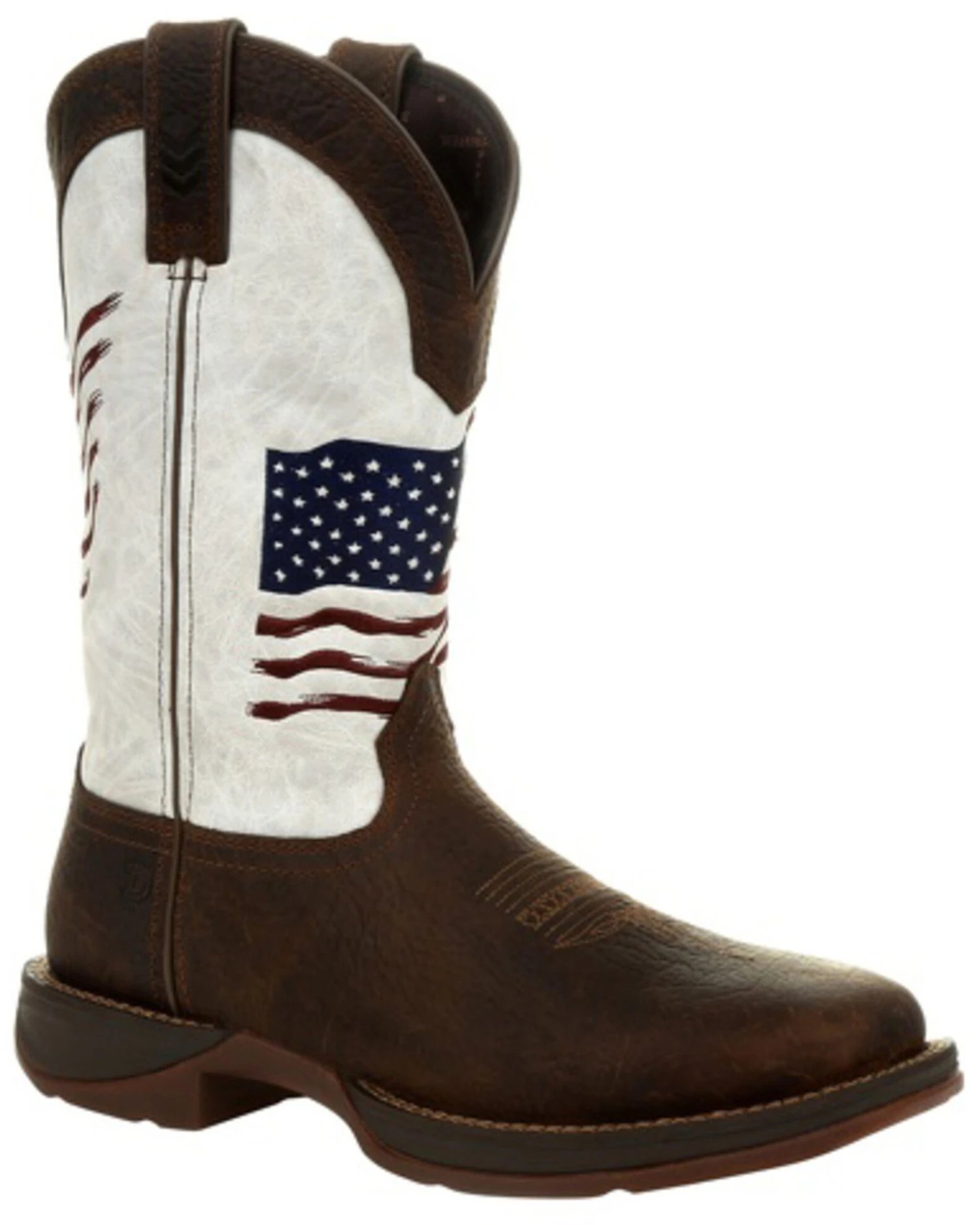 Durango Men's Flag Embroidery Western Performance Boots - Square Toe - Image 7